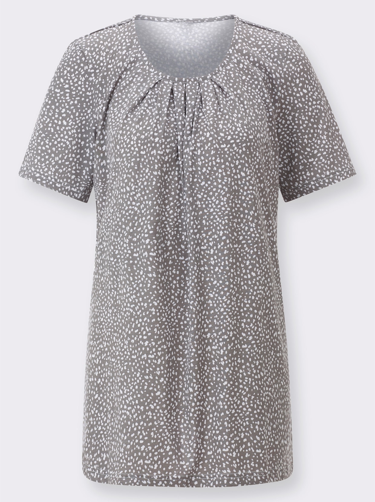 Lang shirt - zwart/wit geprint