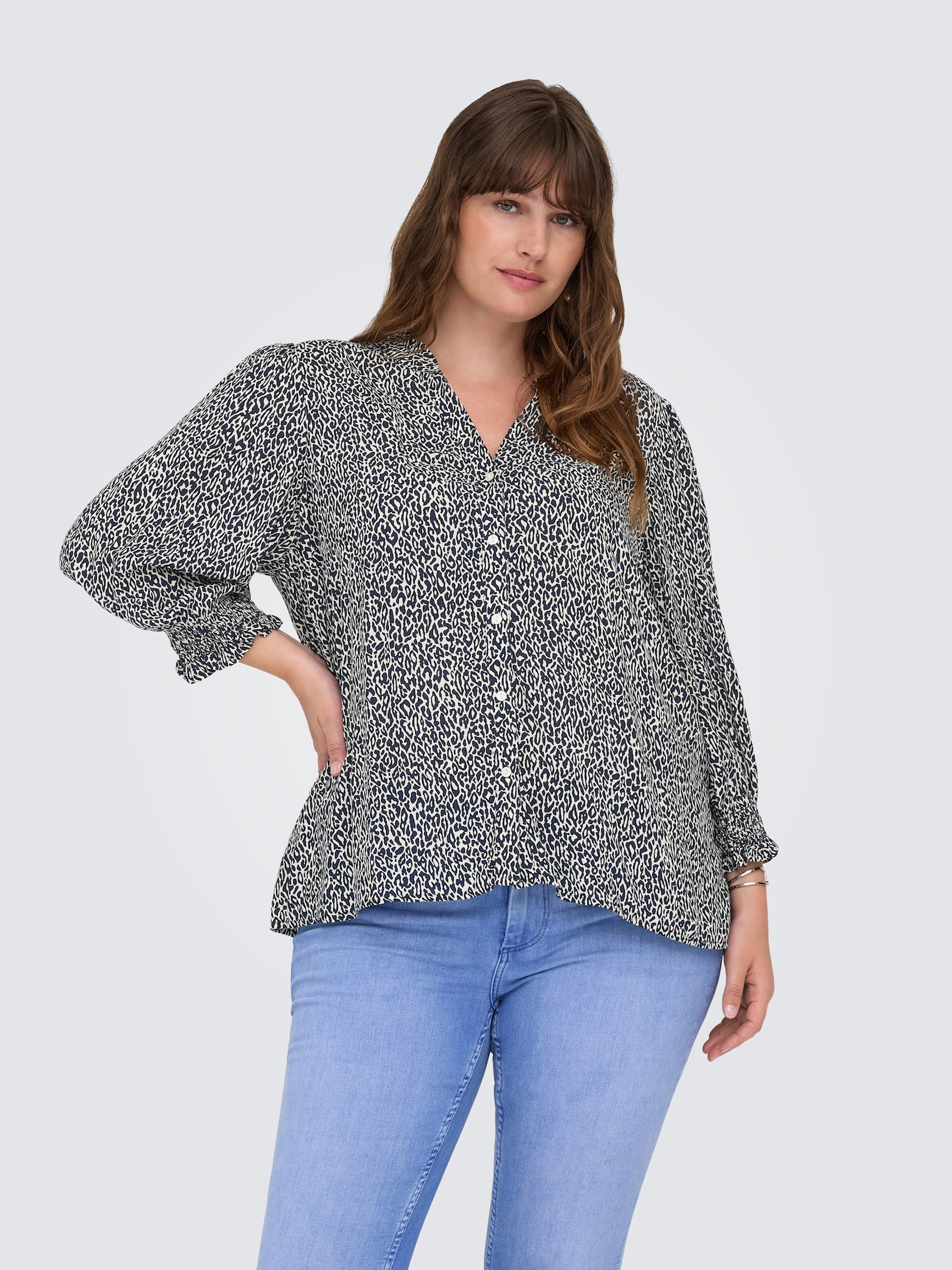 ONLY CARMAKOMA Druckbluse - night sky aop:loui leo