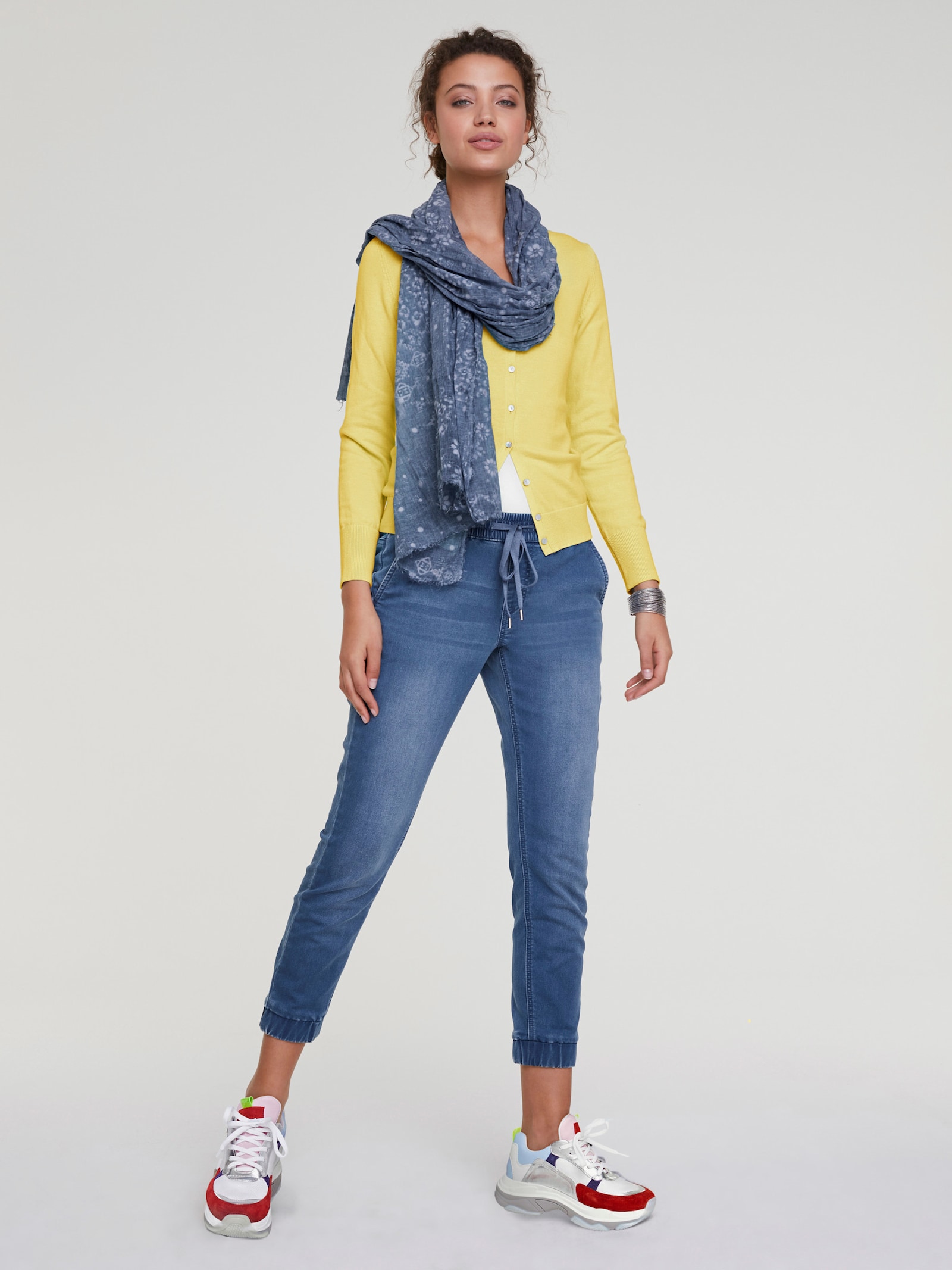 heine Jemný úpl.kabátik, štýl kardigán - žltá