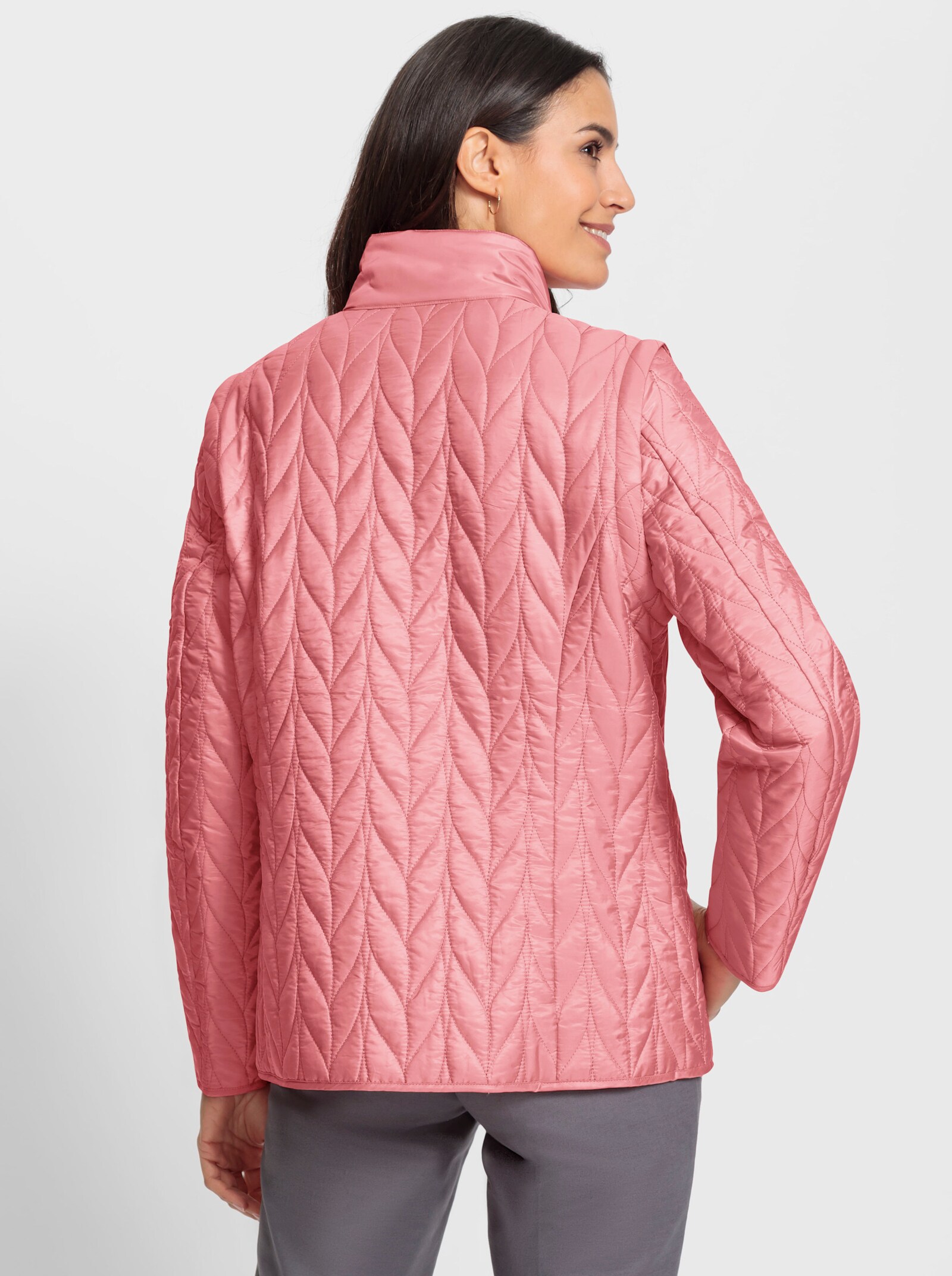 2-in-1-Jacke mit abnehmbaren Ärmeln - flamingo