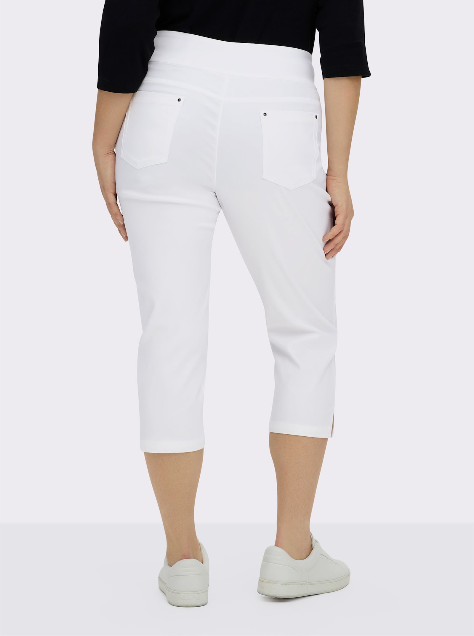Stretch-Hose in Wadenlänge - weiß