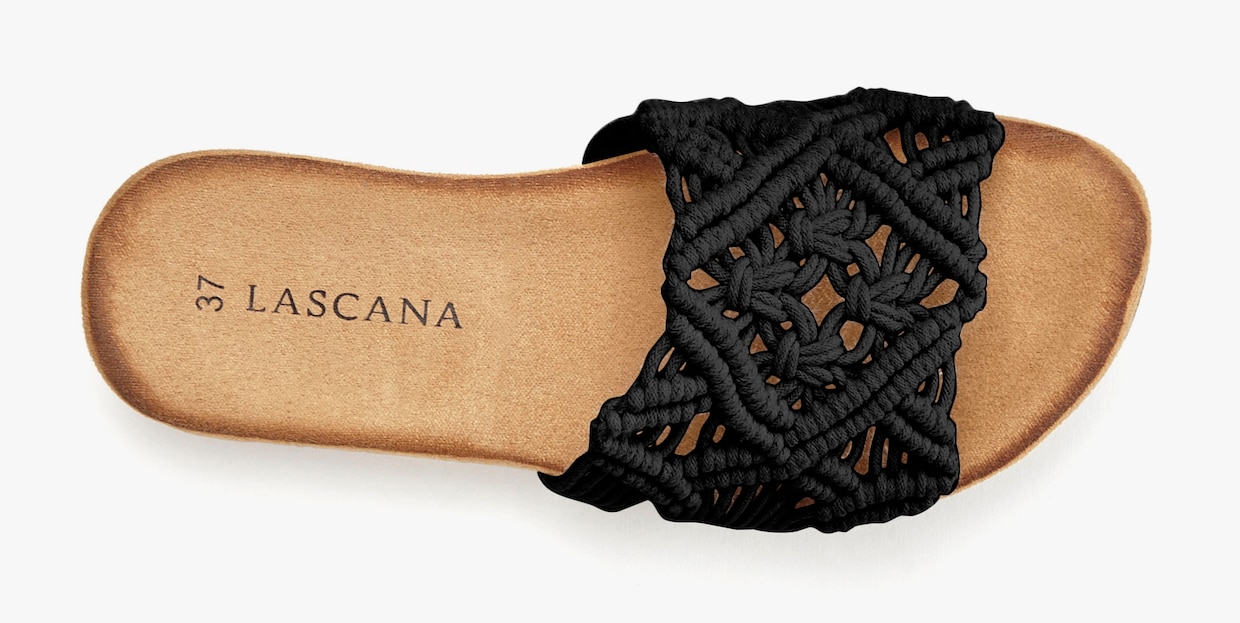 LASCANA slippers - zwart