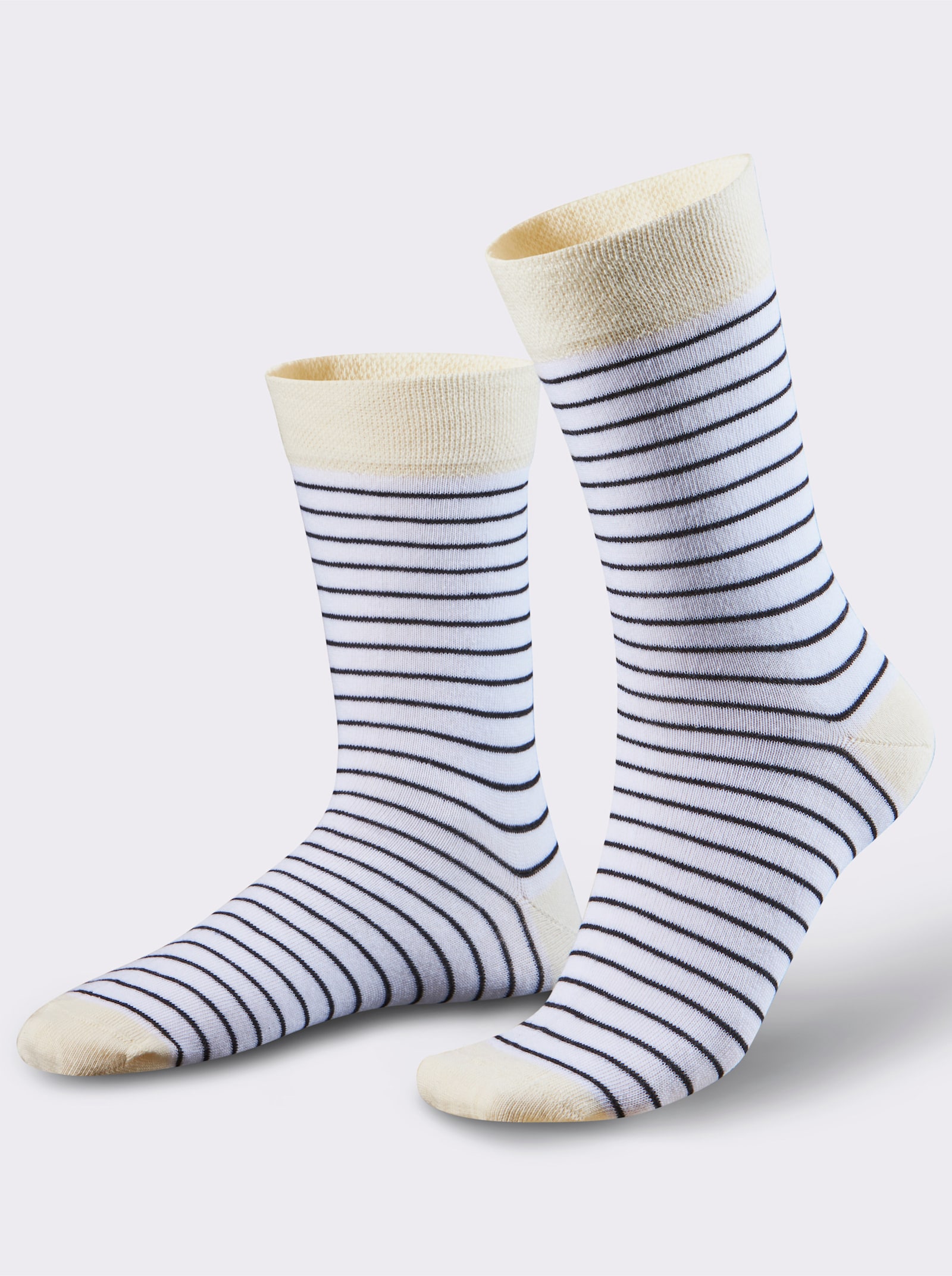 wäschepur Socken - schwarz-elfenbein