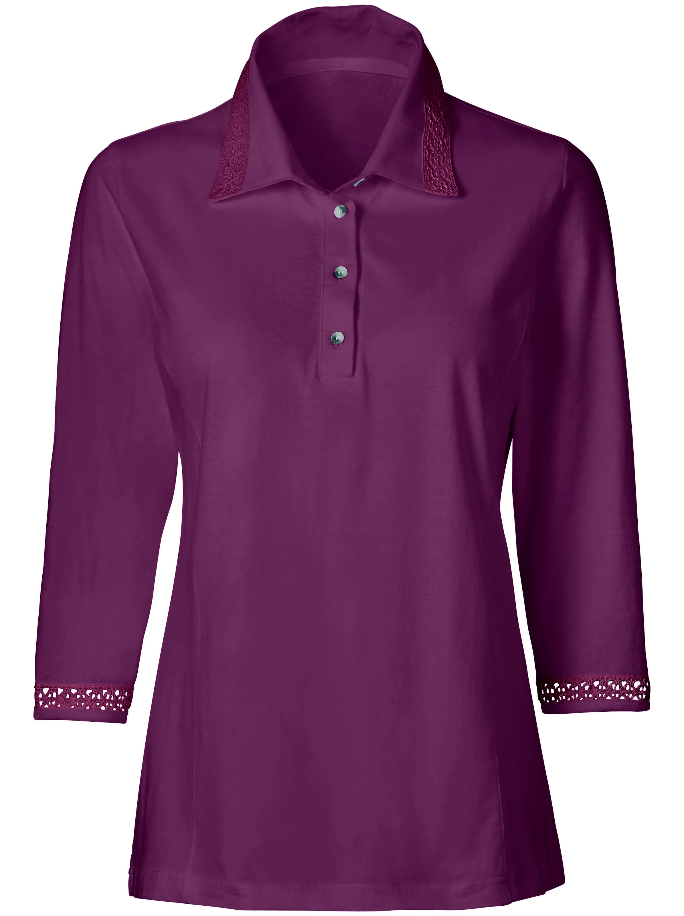Witt Damen Poloshirt, violett