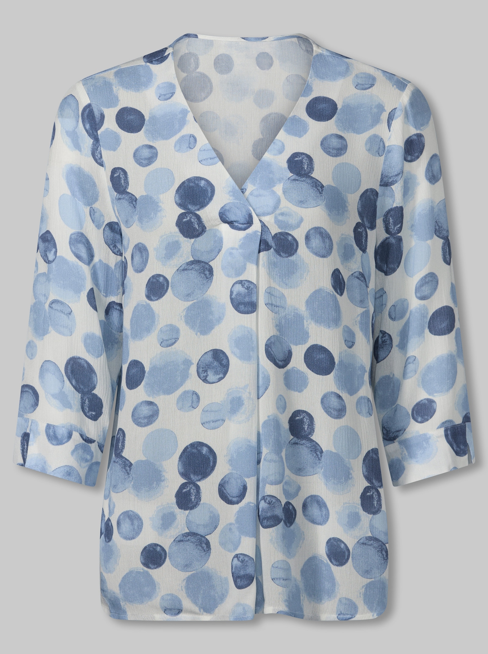 heine Druckbluse mit Tupfenmuster - ecru-bleu-bedruckt