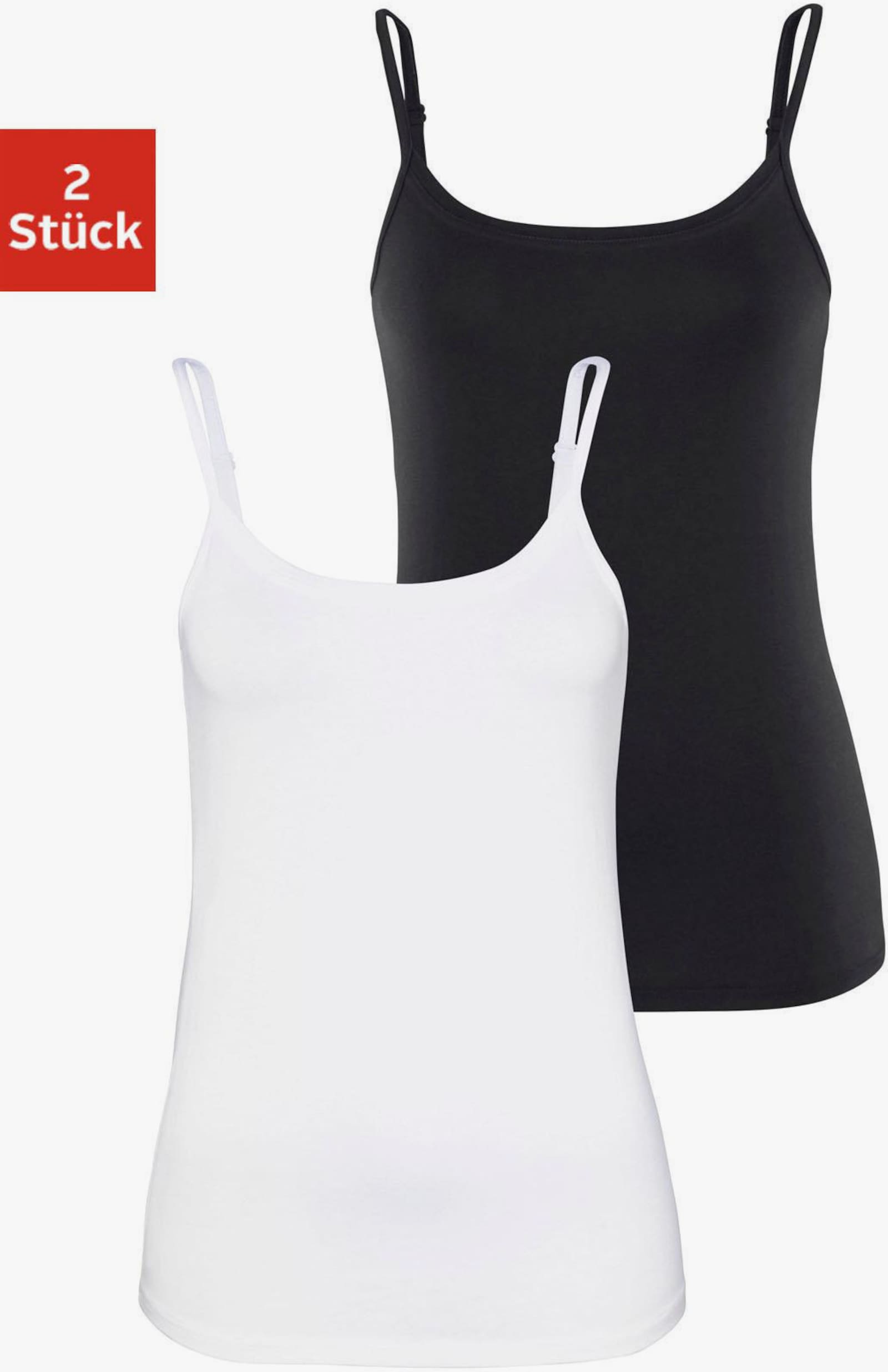 Vivance Spaghettitop - schwarz, weiß