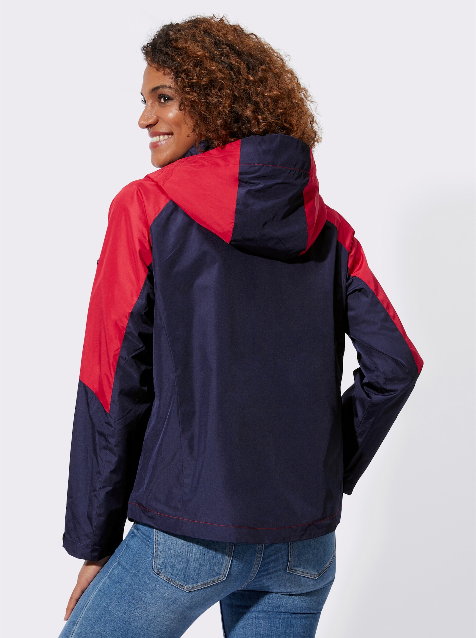 Funkčná bunda, flauš. podšívka na golieri - Červená – námornícka modrá