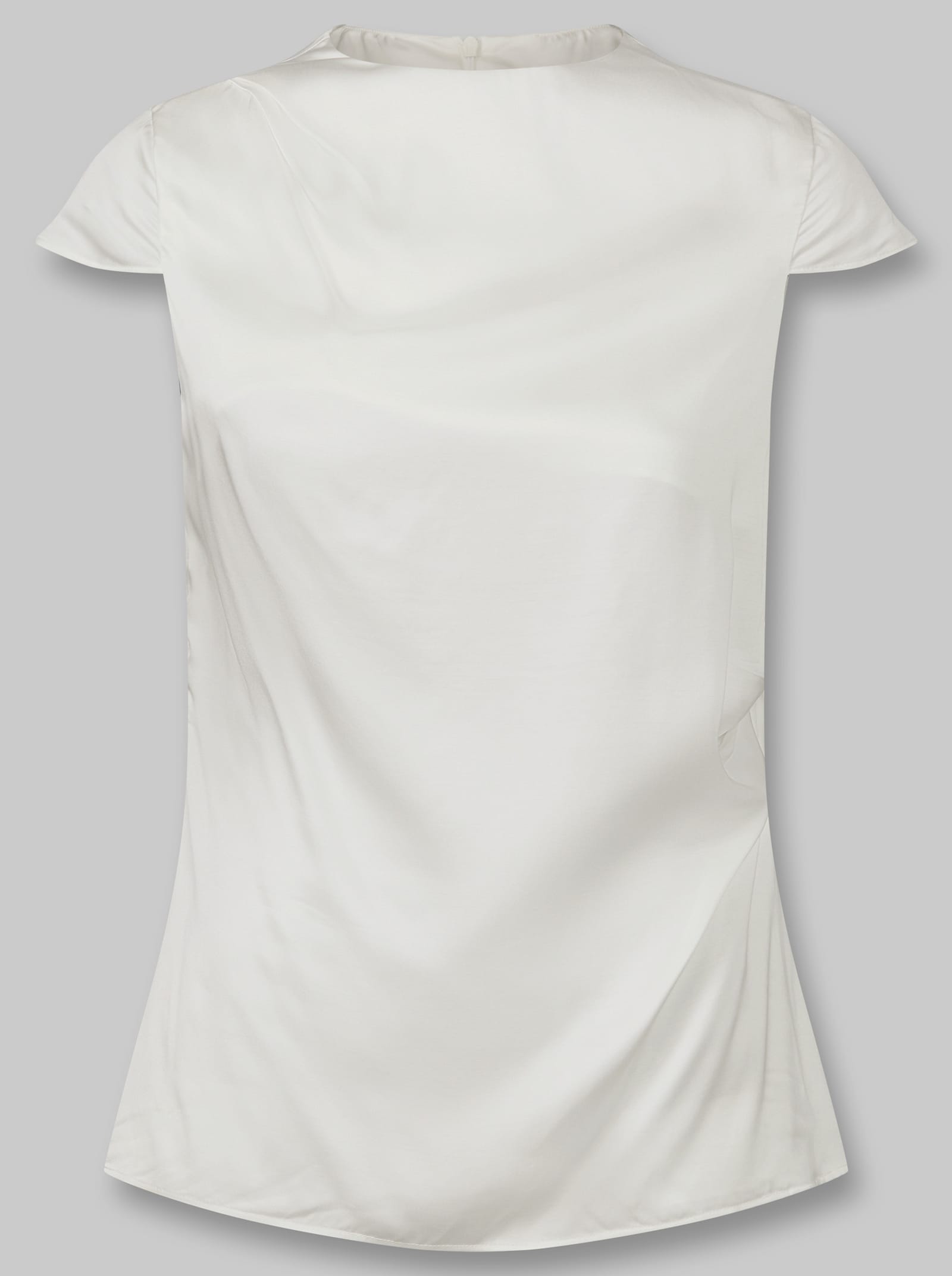 heine Satinbluse mit Kelchkragen - ecru