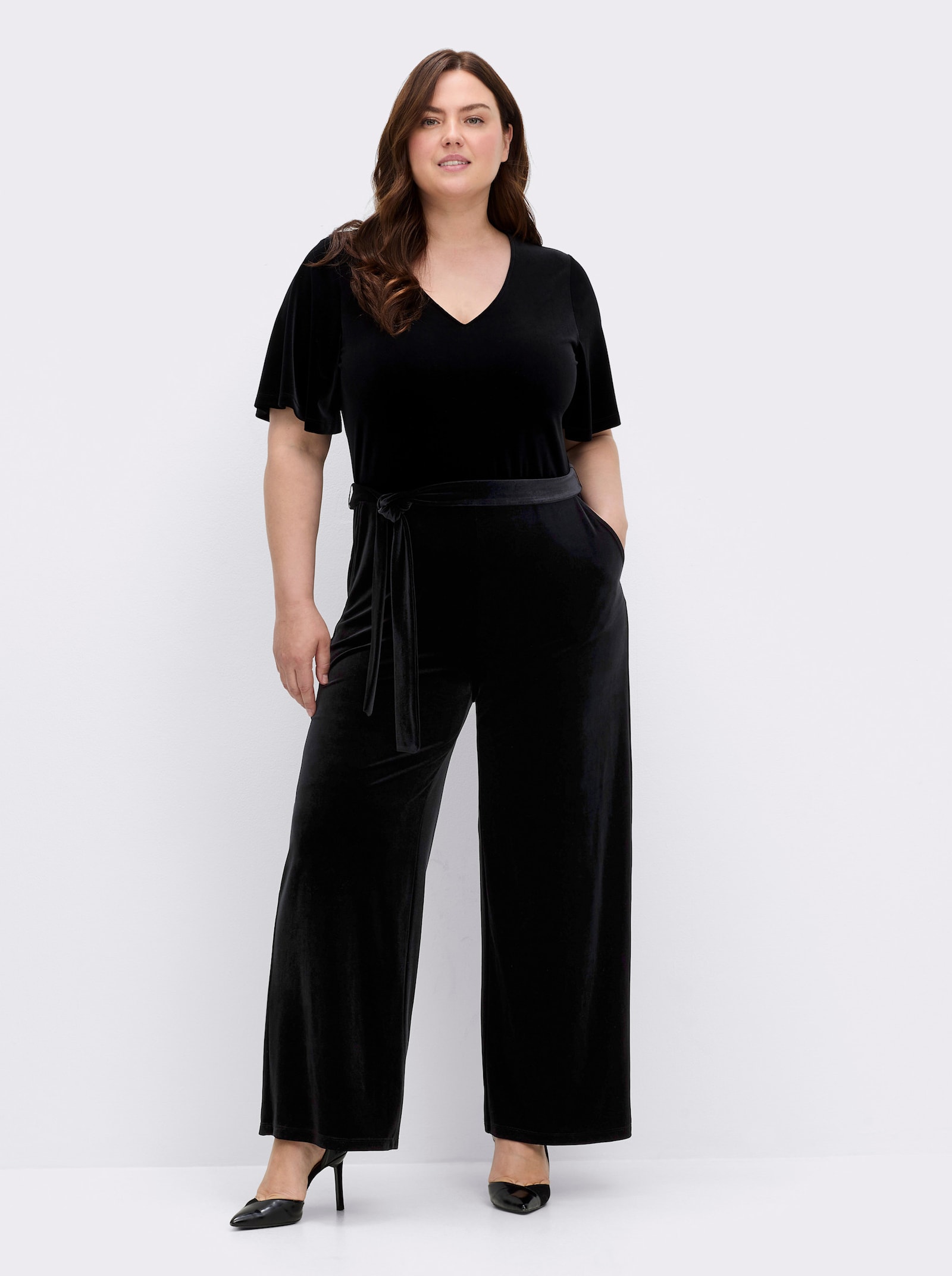 sheego by Joe Browns Overall mit Flügelärmeln - schwarz