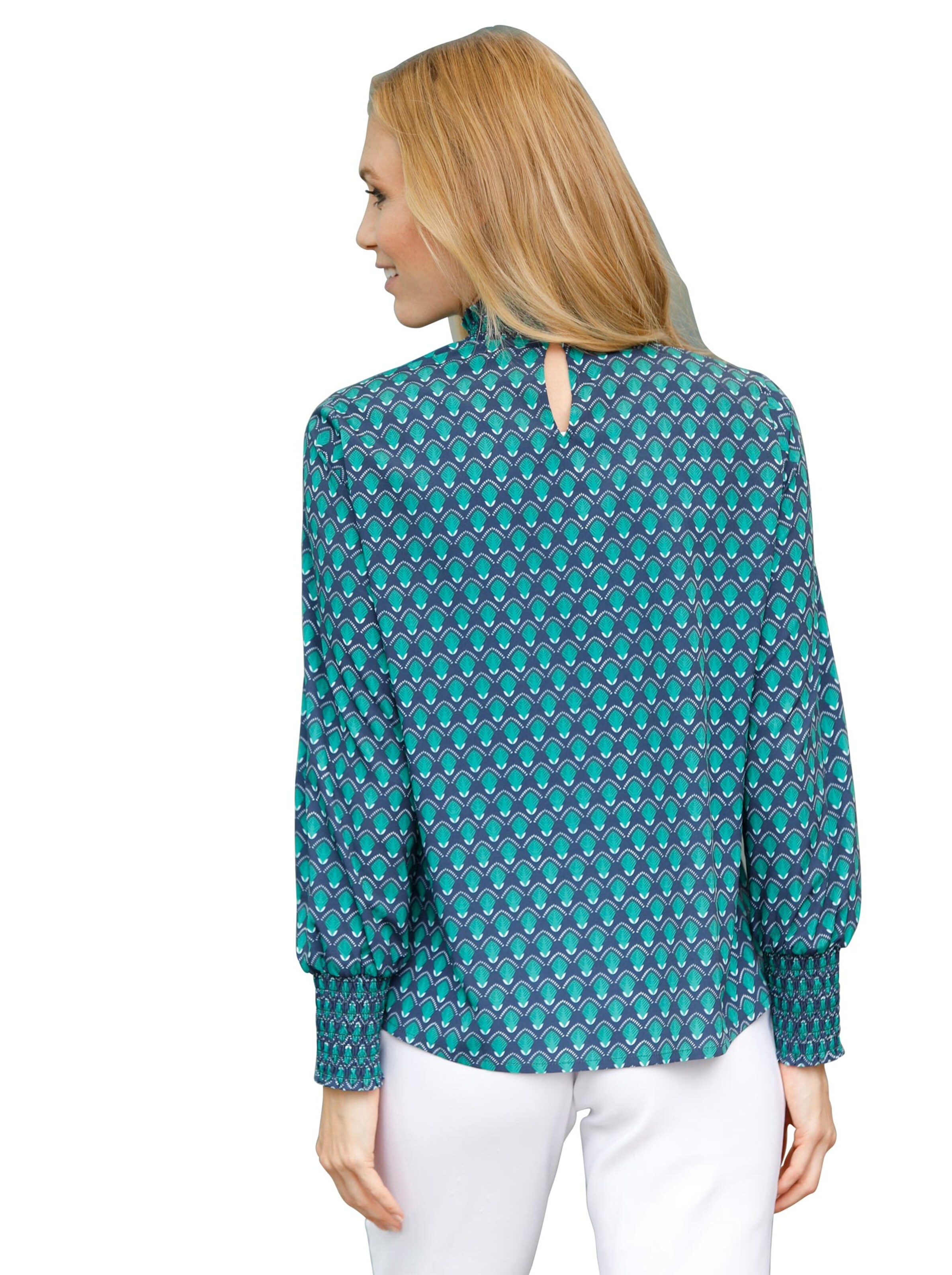 Bluse - dunkelgrün-gemustert