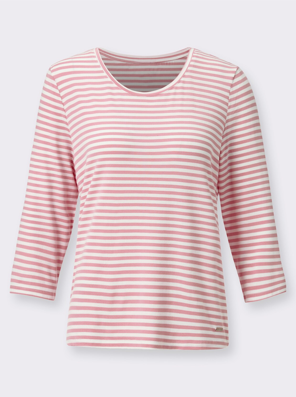 Streepjesshirt - rozenkwarts gestreept