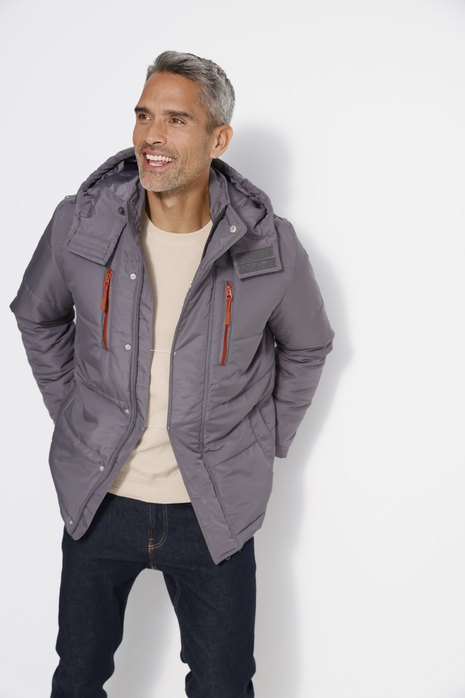 Steppjacke für normale Wintertemperaturen - anthrazit