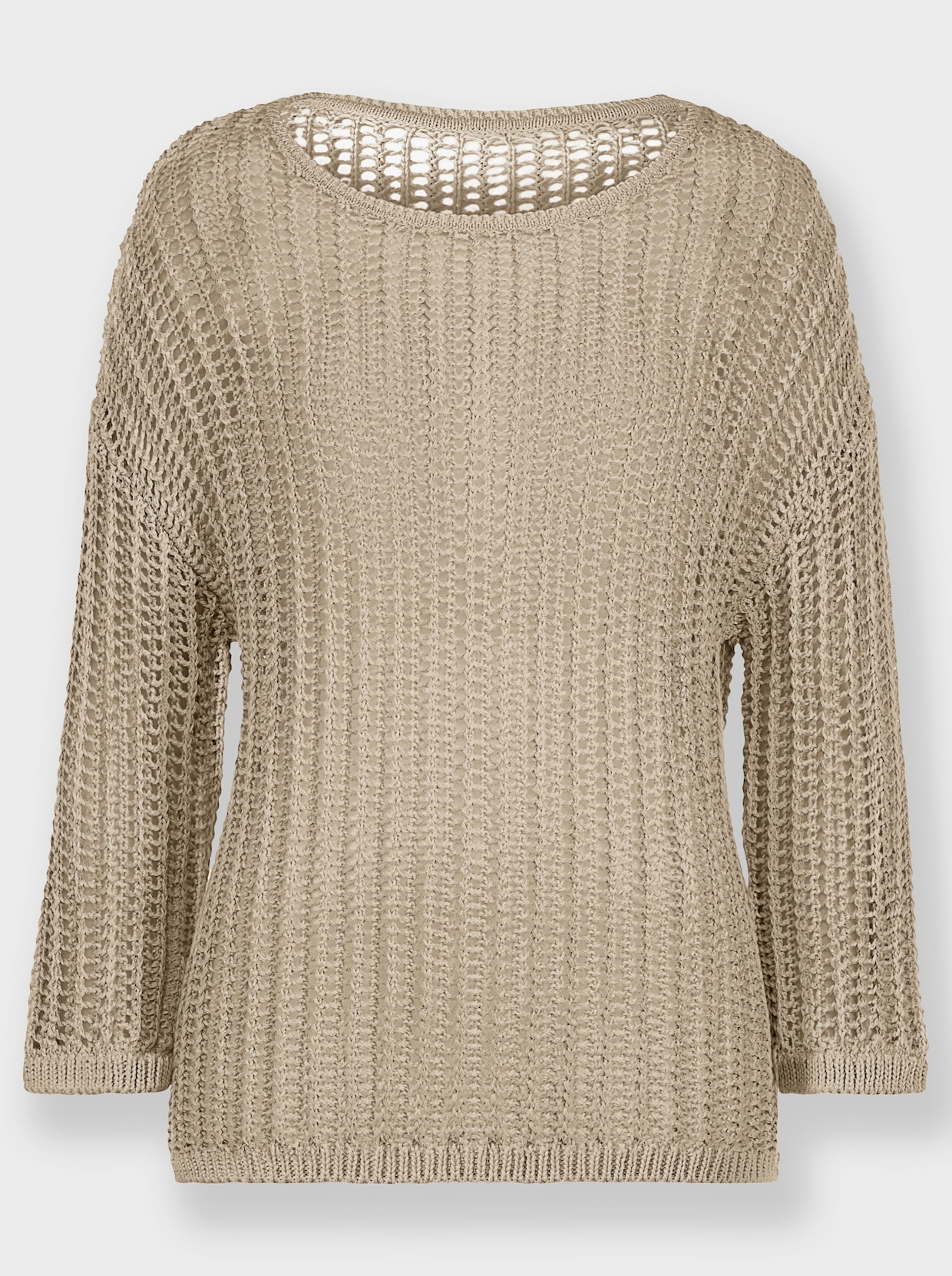 heine Pullover met 3/4-mouwen - zand