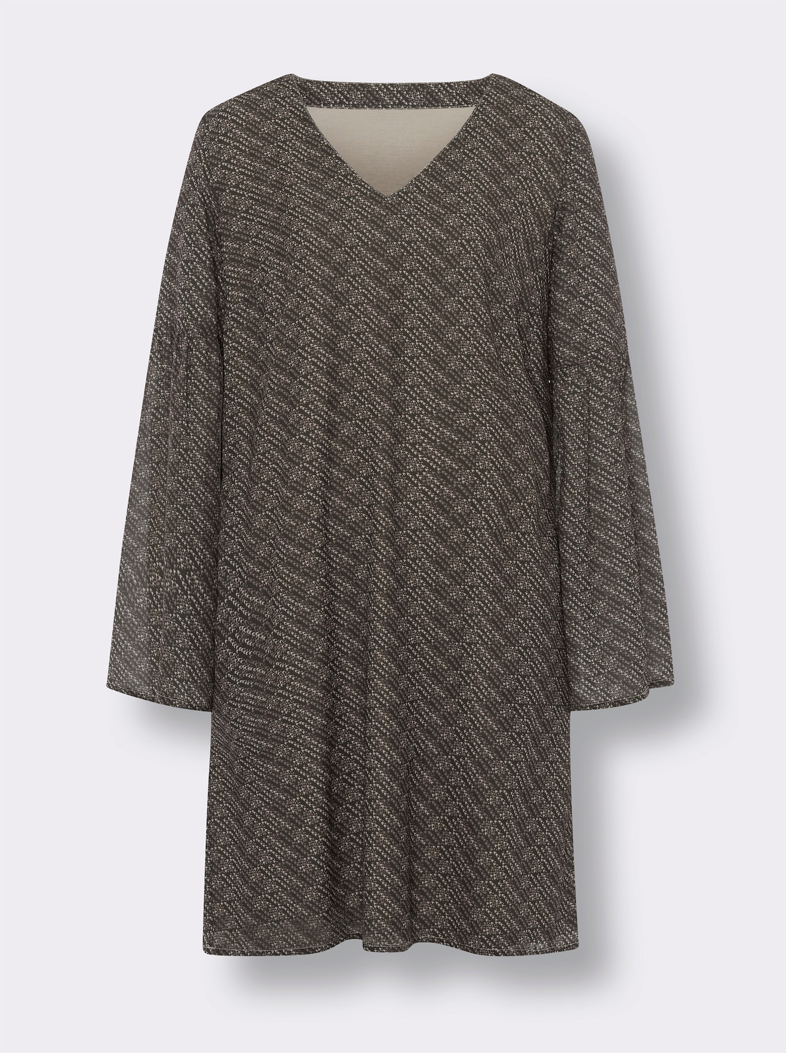 heine Robe tissée avec motif à carreaux - graphite-sésame imprimé
