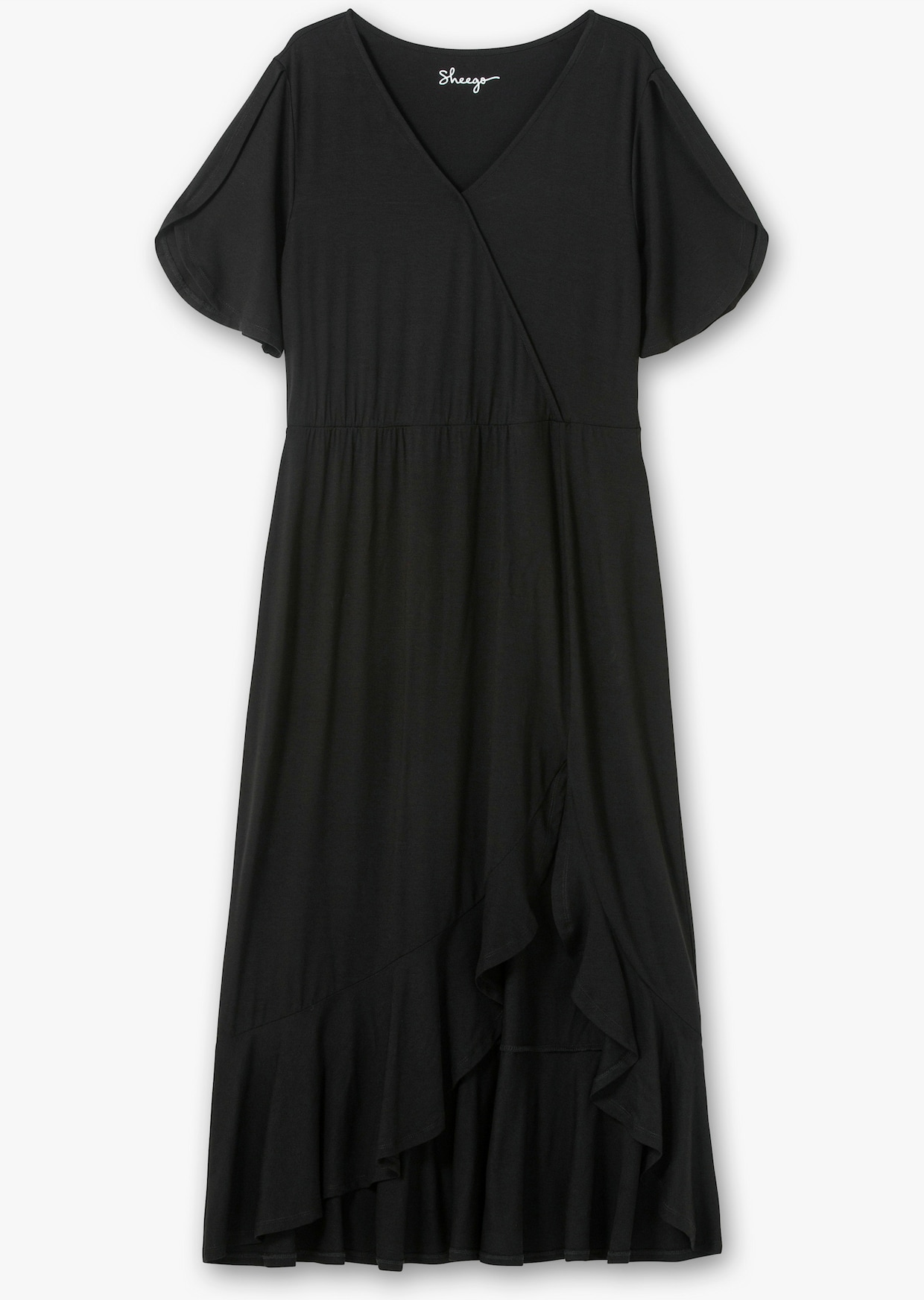 sheego Jerseykleid - schwarz