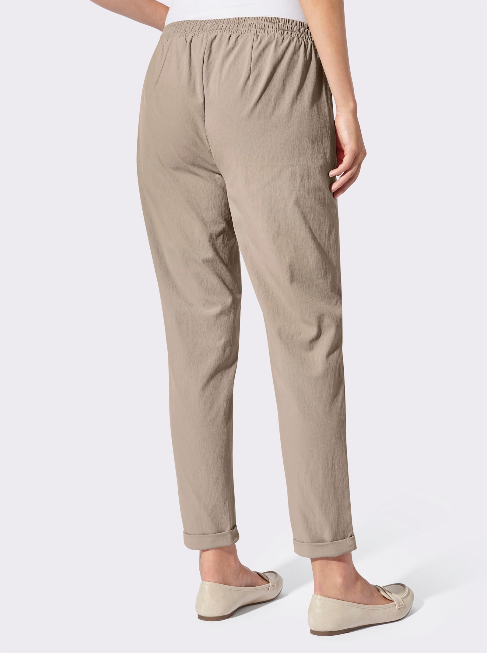 Schlupfhose mit silberfarbigen Details - sesam