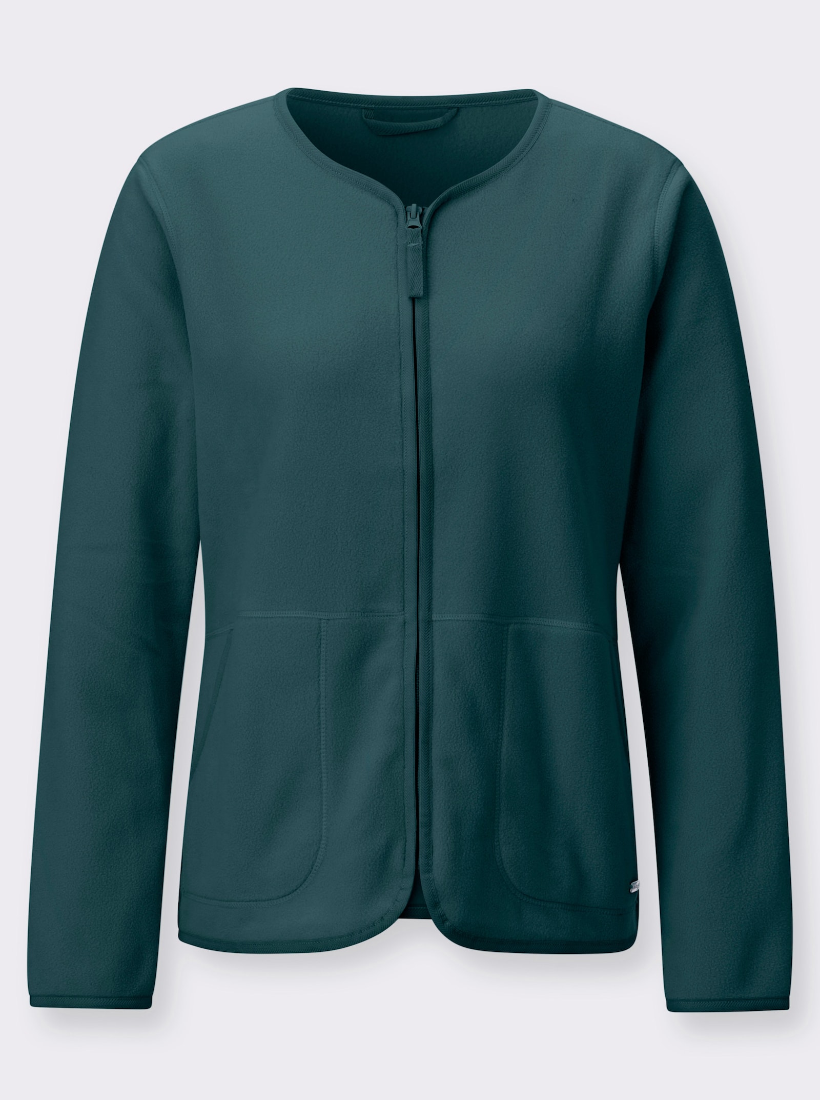 Fleecejacke mit Antipilling-Ausrüstung - petrol