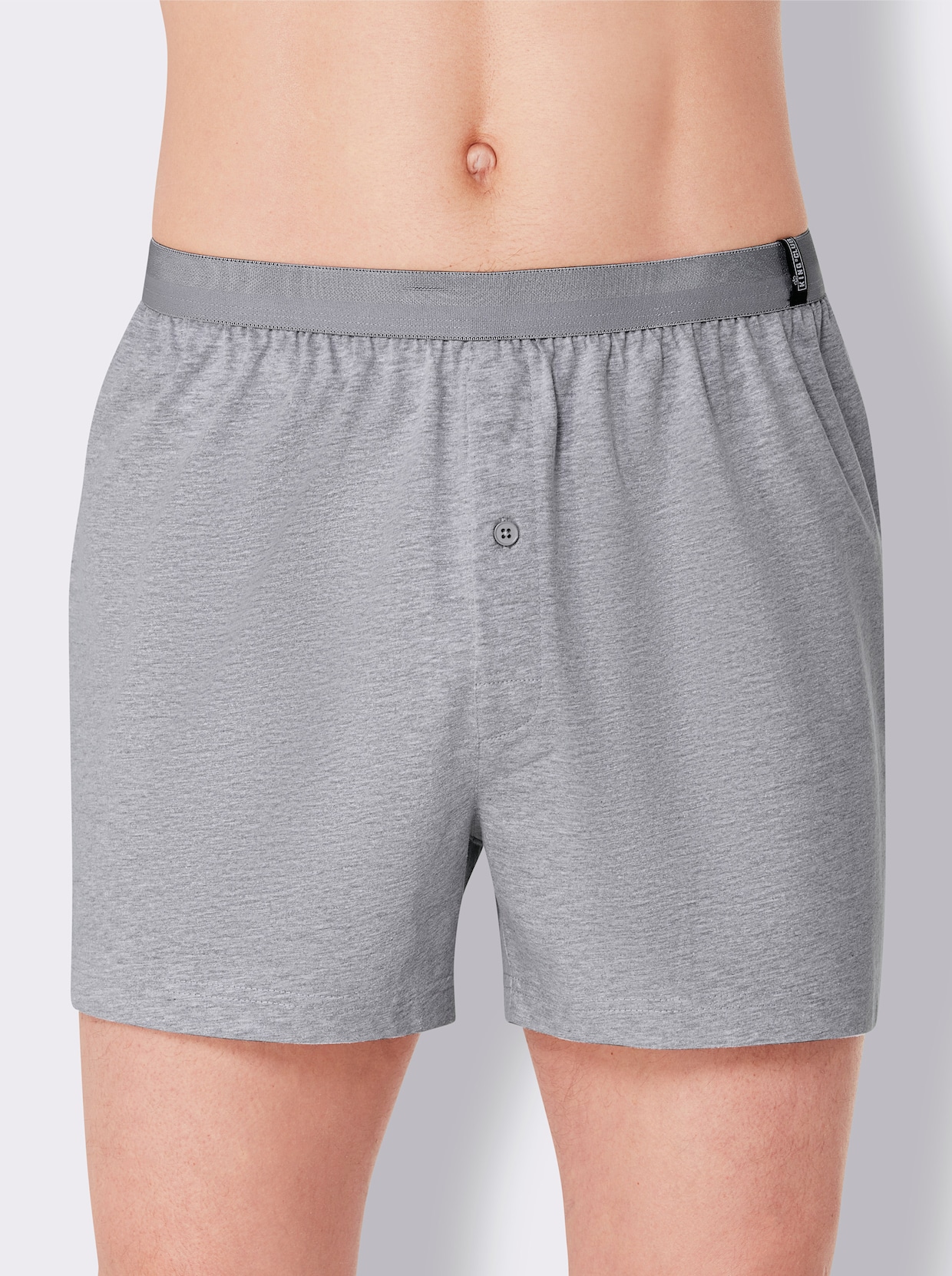 KINGsCLUB Boxershorts - zwart + grijs gemêleerd + marine