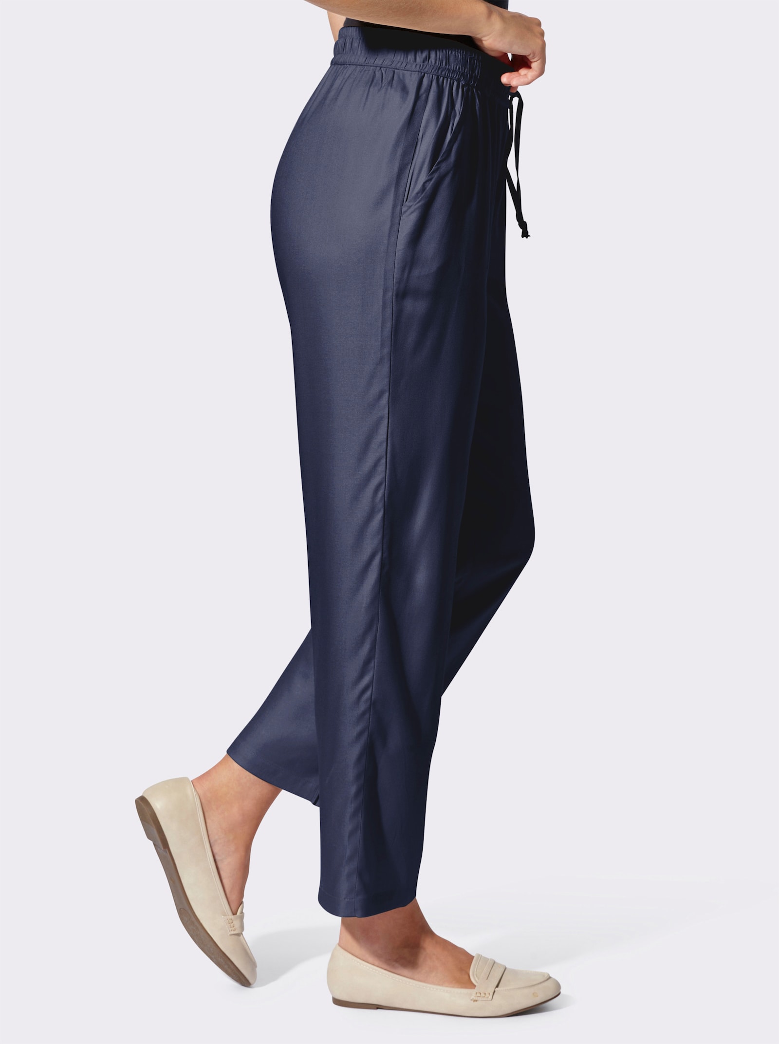 Schlupfhose in strukturierter Qualität - marine