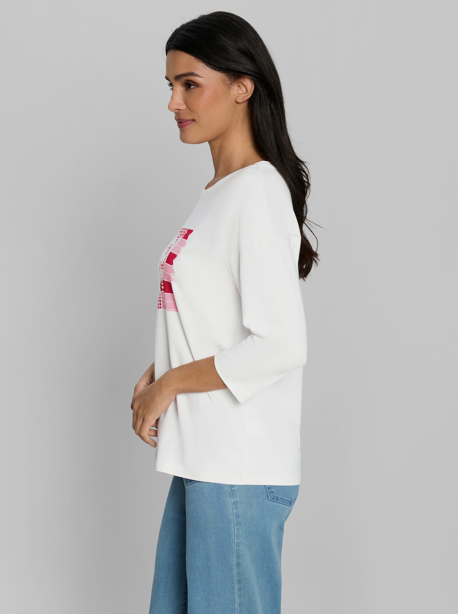 heine 3/4-Arm-Shirt mit Druck - ecru