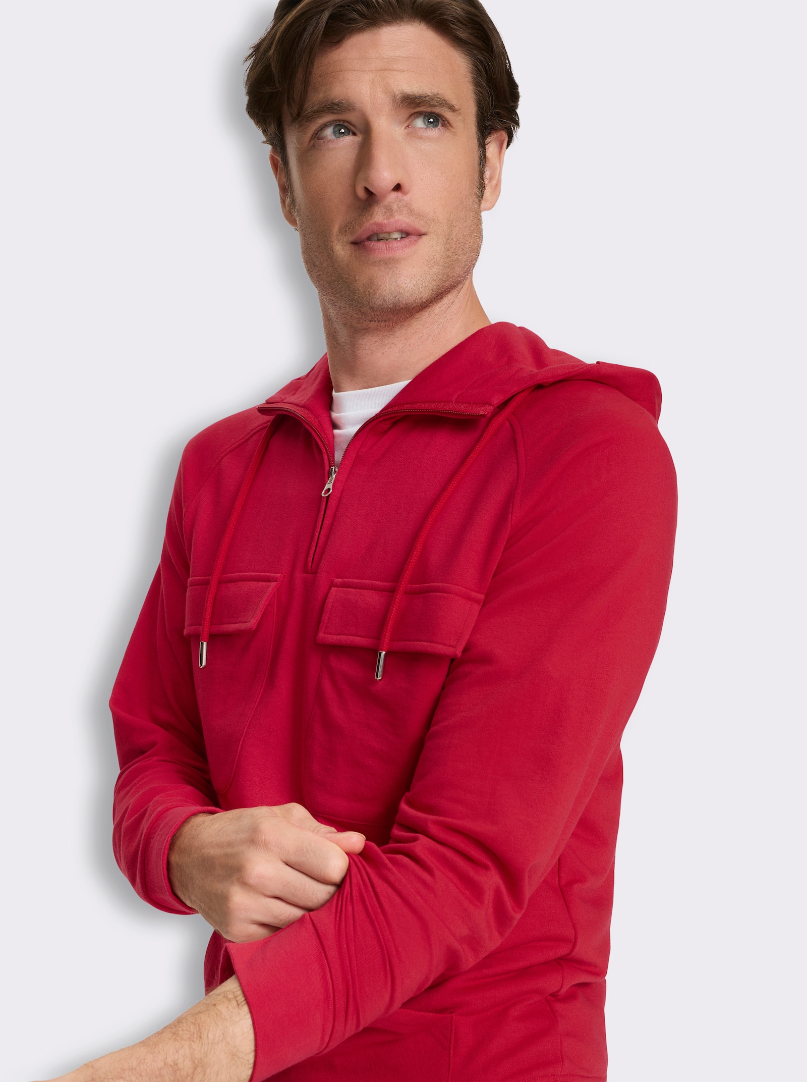 Catamaran Sports Sweatshirt mit Känguru-Tasche - rot