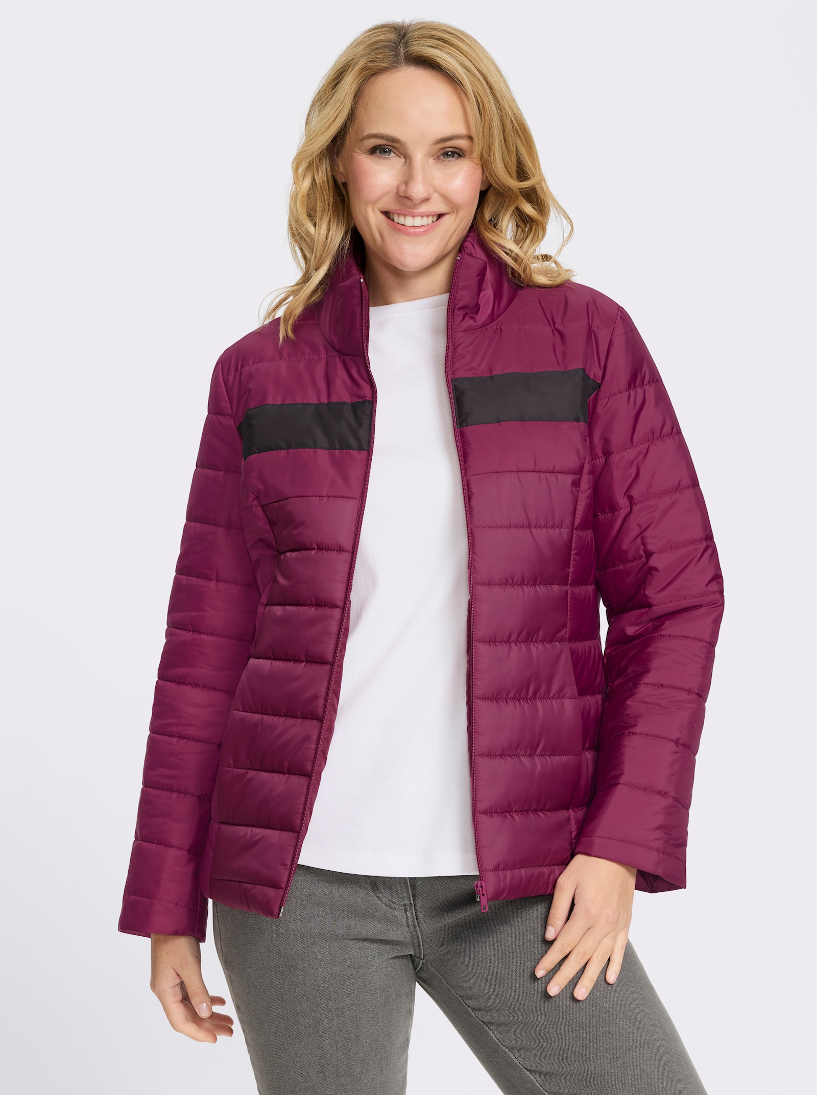 Steppjacke für kalte Wintertage geeignet - malve-aubergine