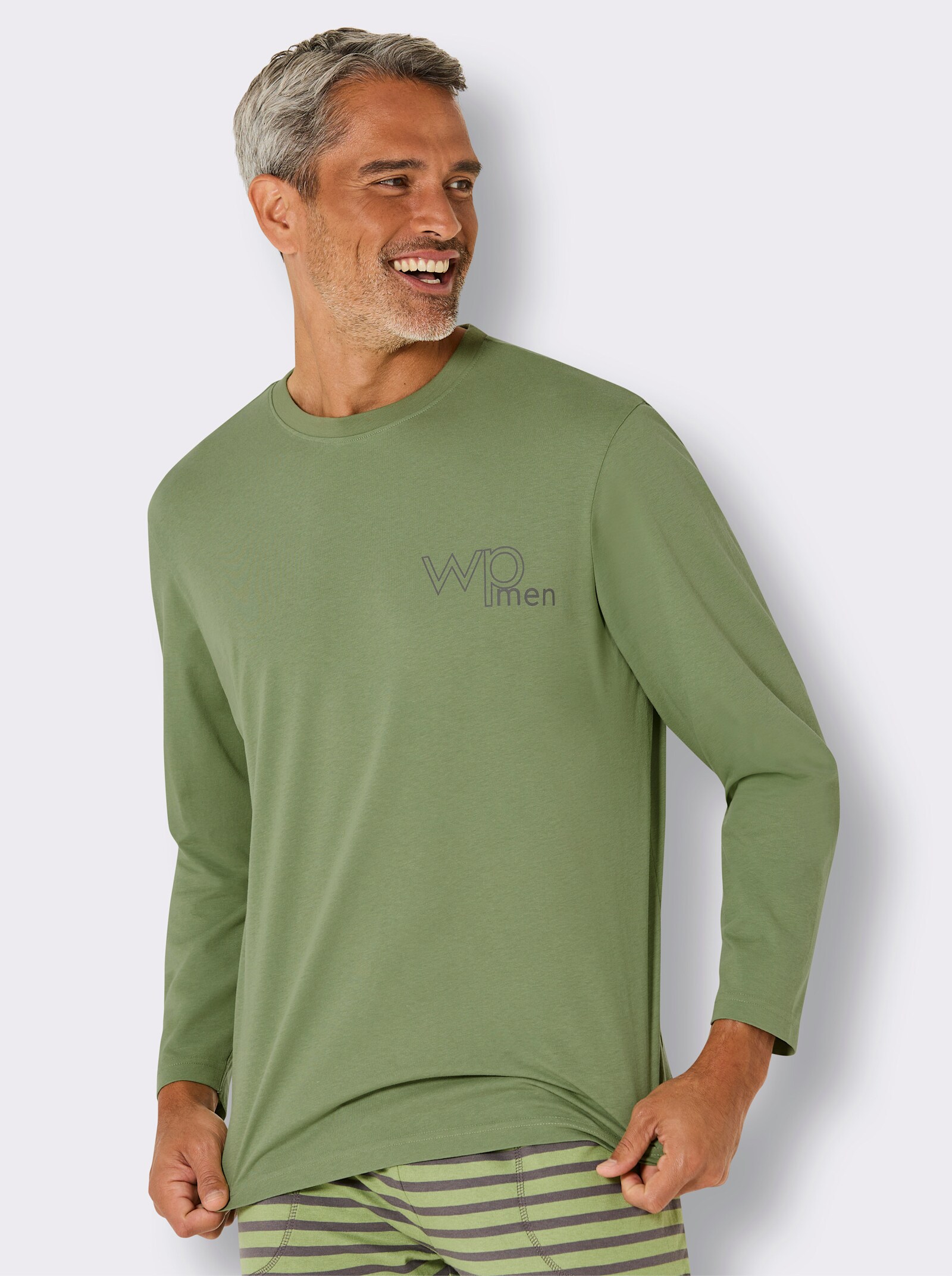 wäschepur men Schlafanzug-Shirt - eucalyptus