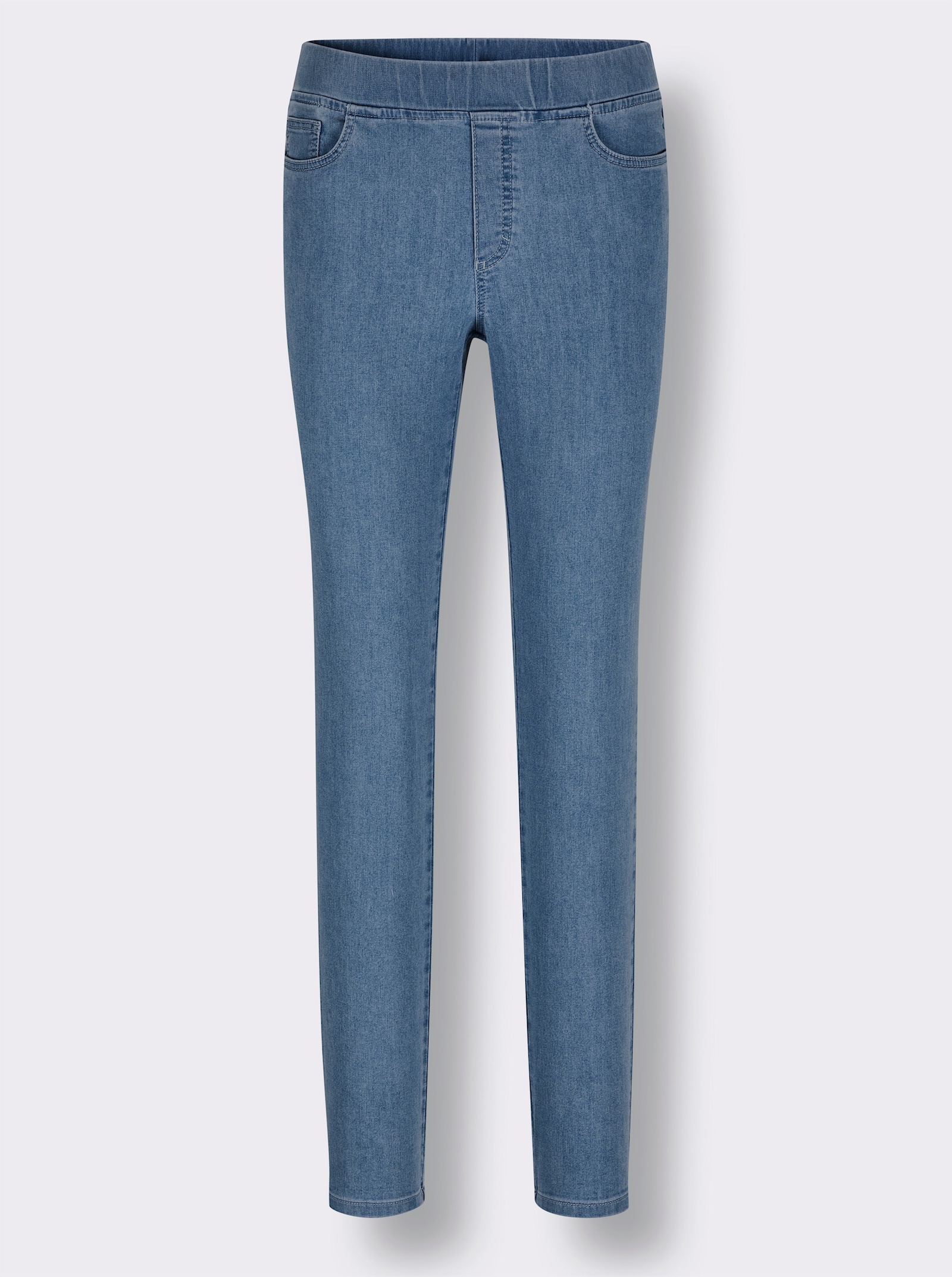 Ascari Schlupfjeans mit Dehnbund - blue-bleached