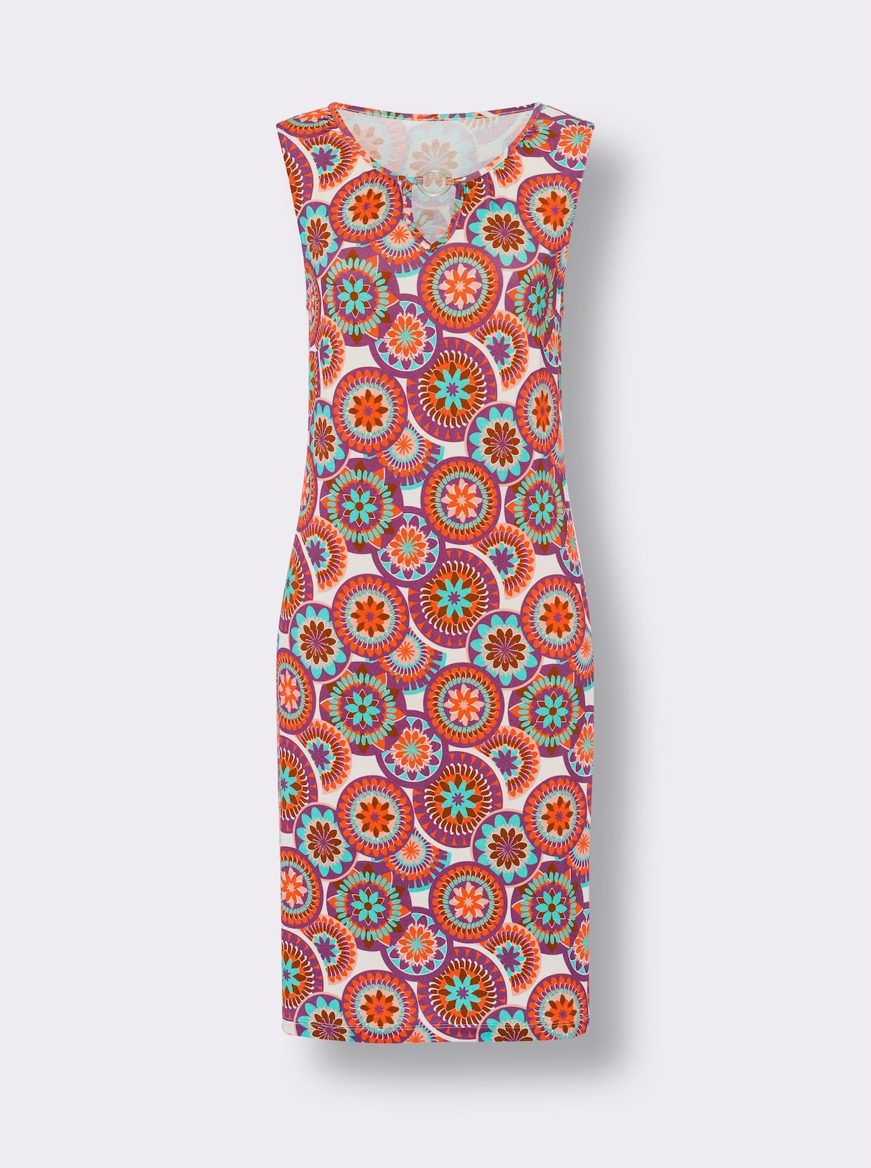 heine Robe imprimée - orange-bleu-vert imprimé