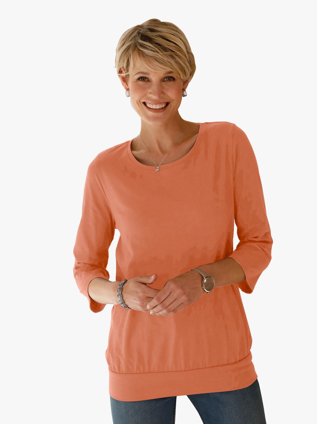 3/4-Arm-Shirt - papaya