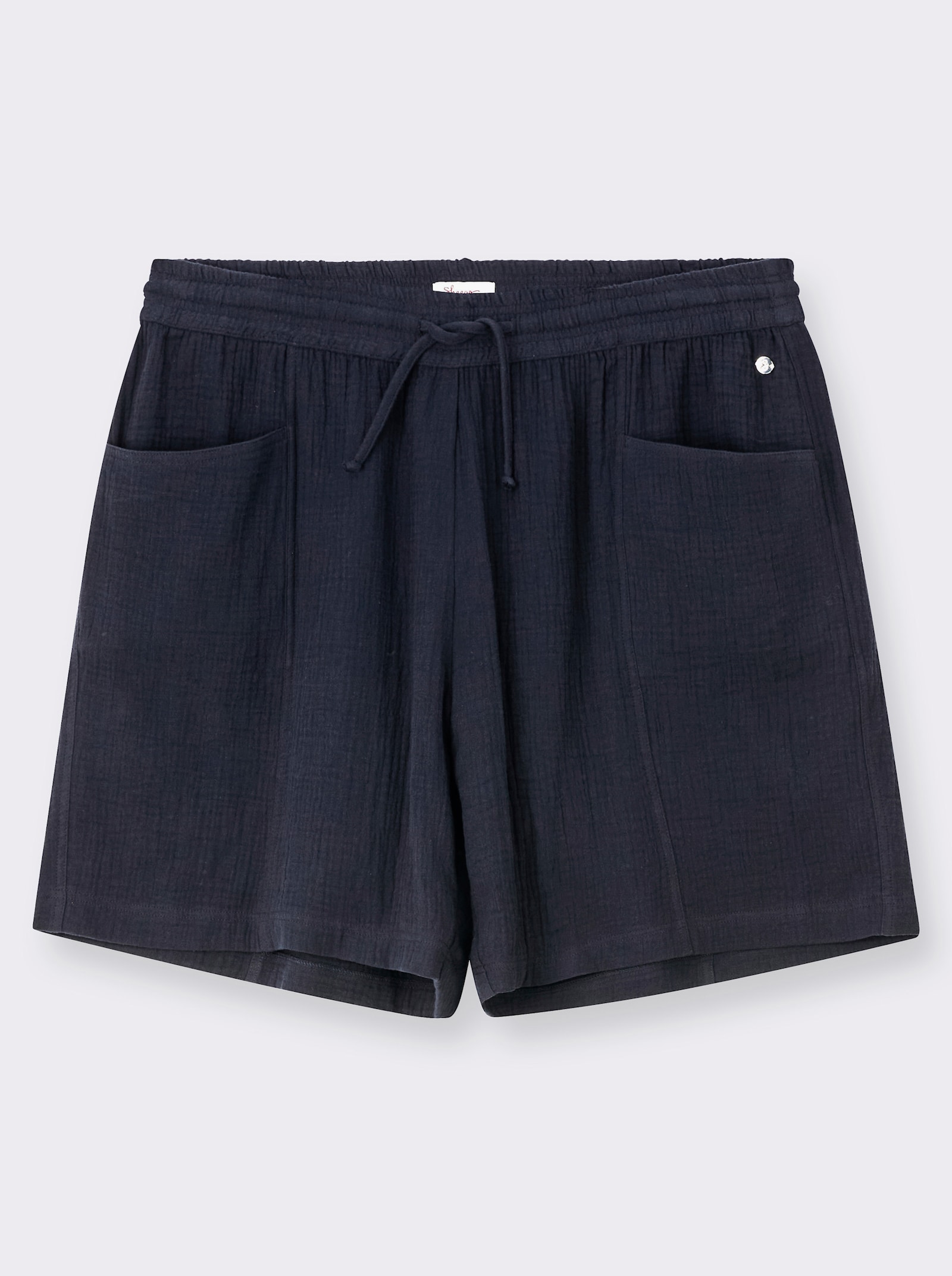 sheego Shorts aus weichem Musselin - tiefblau