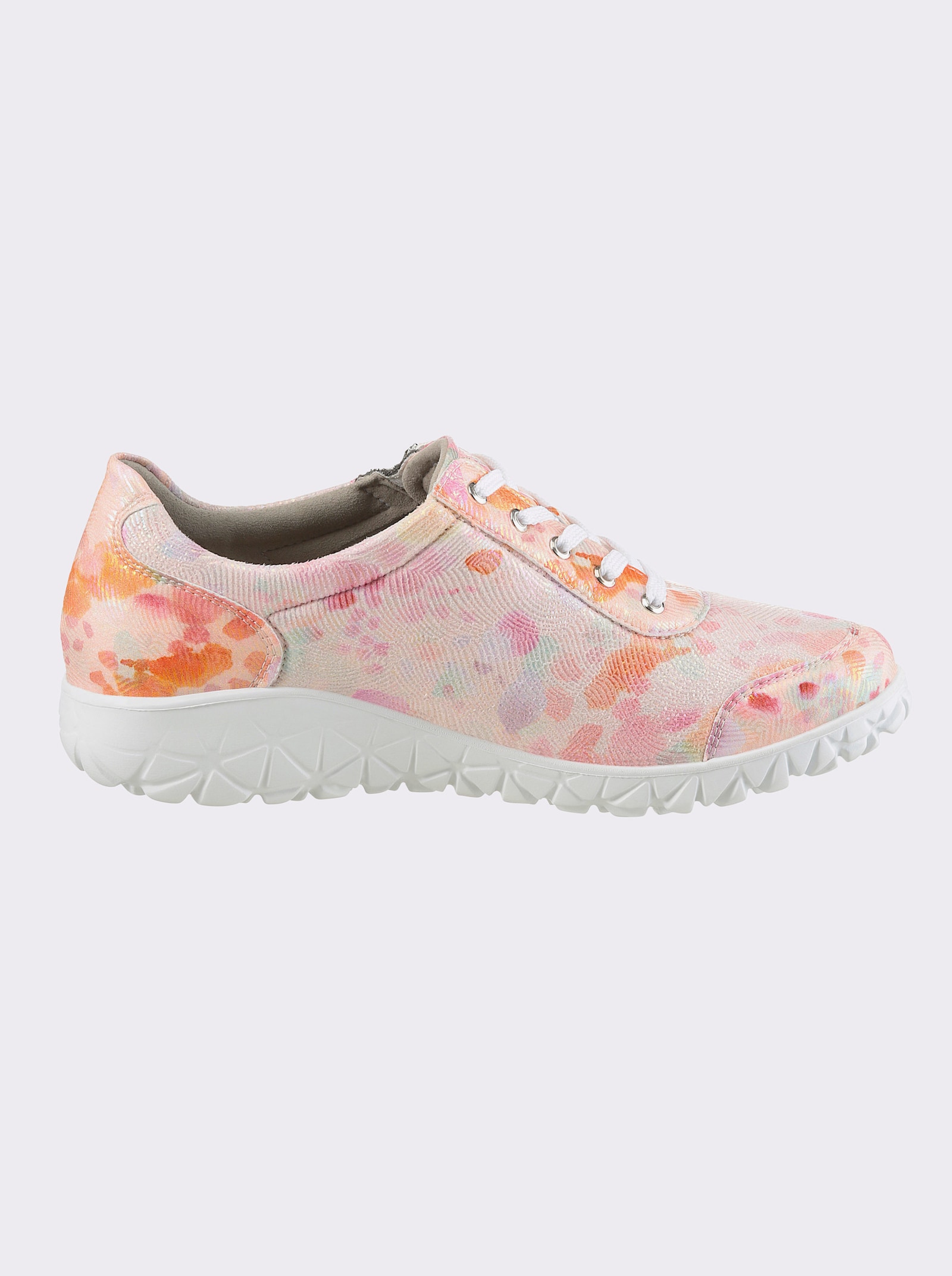 Waldläufer Sneaker van textiel, met verwisselbaar voetbed - flamingo bedrukt