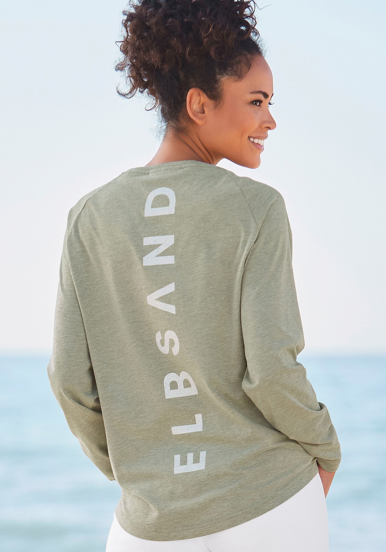 Elbsand Longsleeve - groen gemêleerd