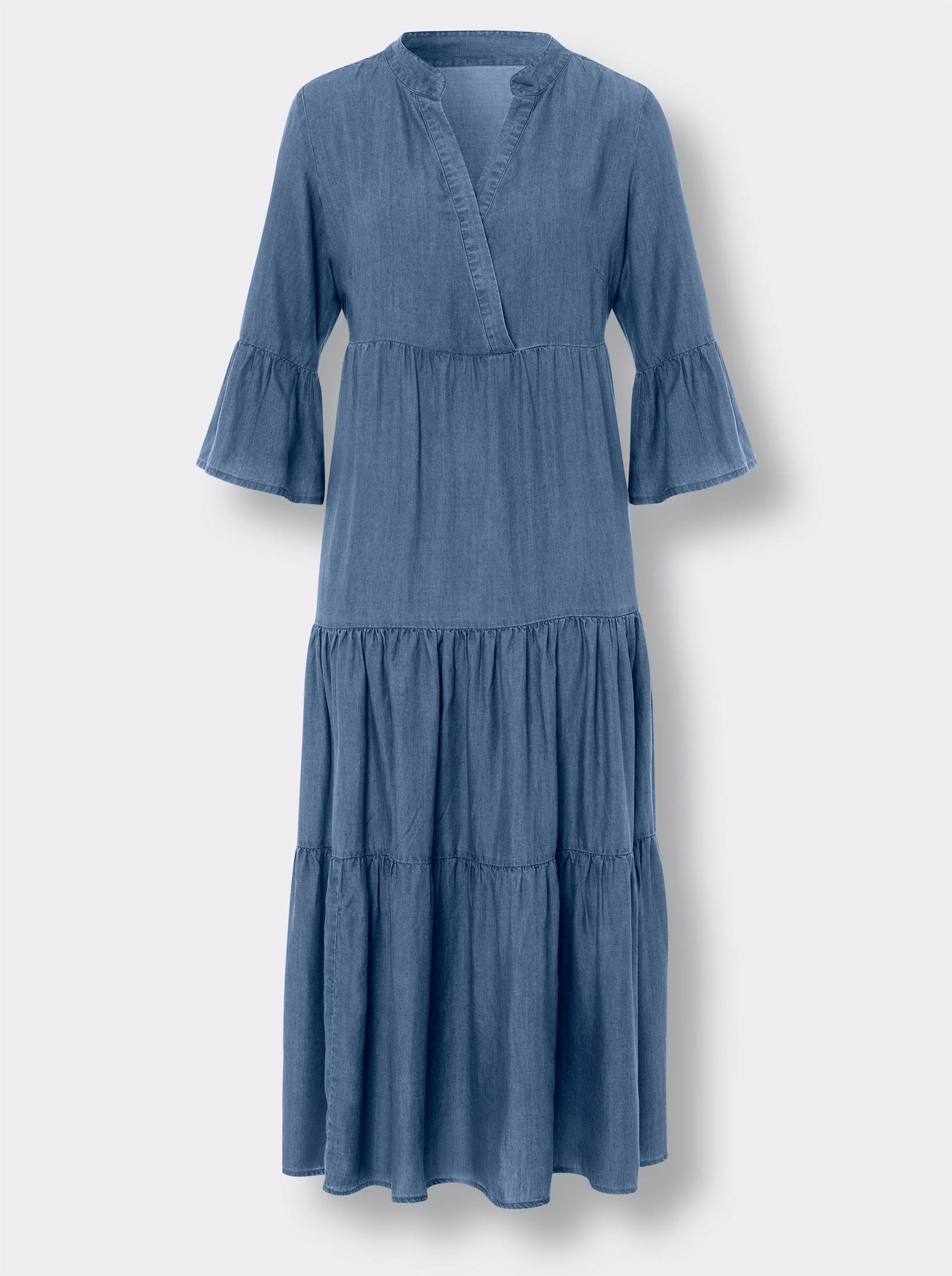 heine Stufenkleid mit Stufen-Schnitt - jeansblau