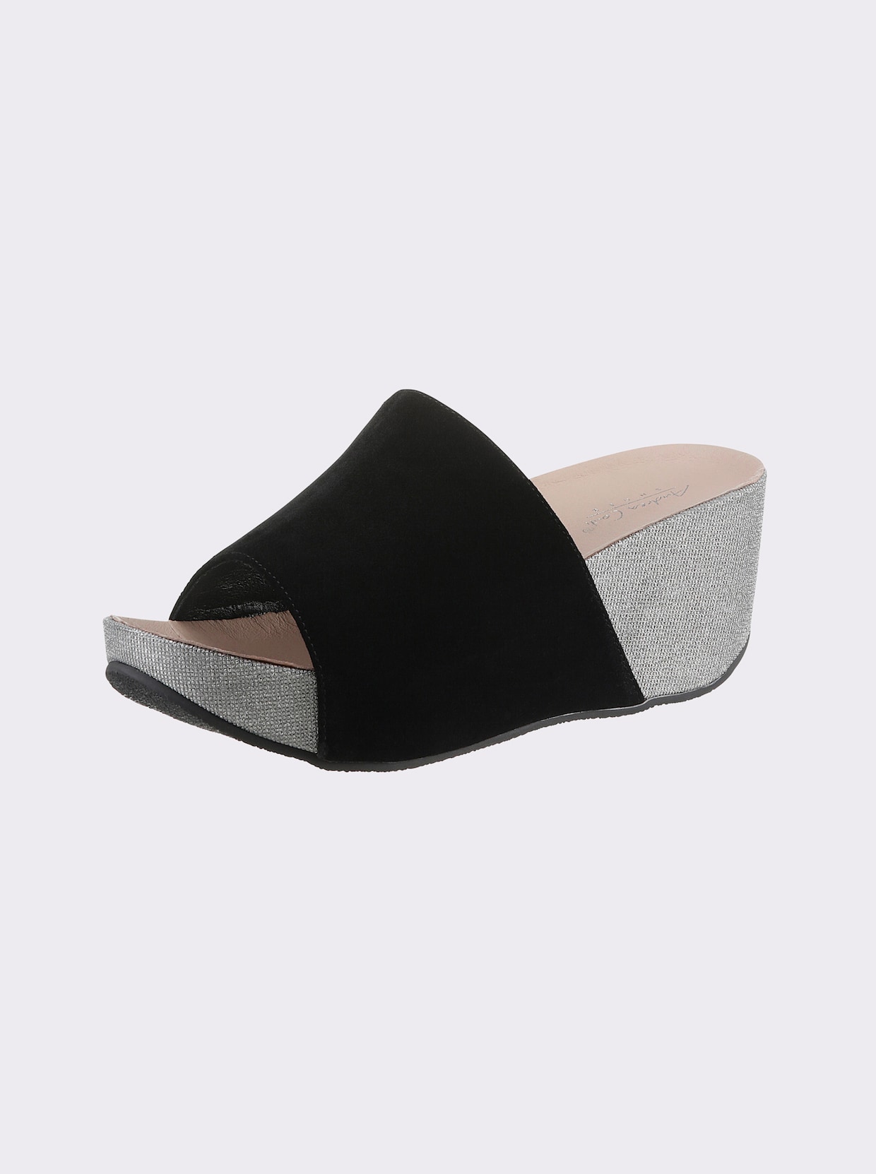 Andrea Conti slippers - zwart/metallic