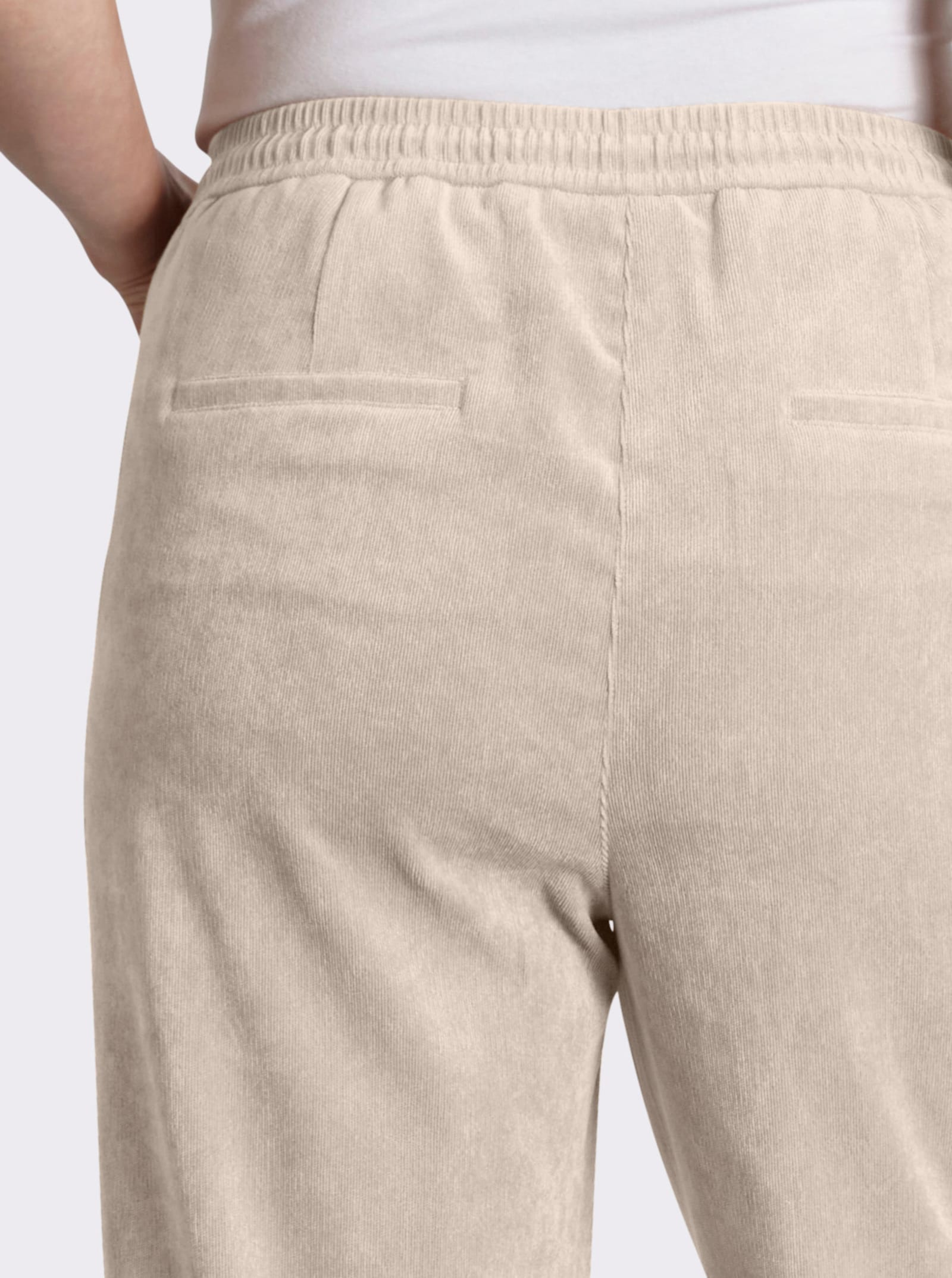 sheego Cordhose im Joggpants-Stil - elfenbein