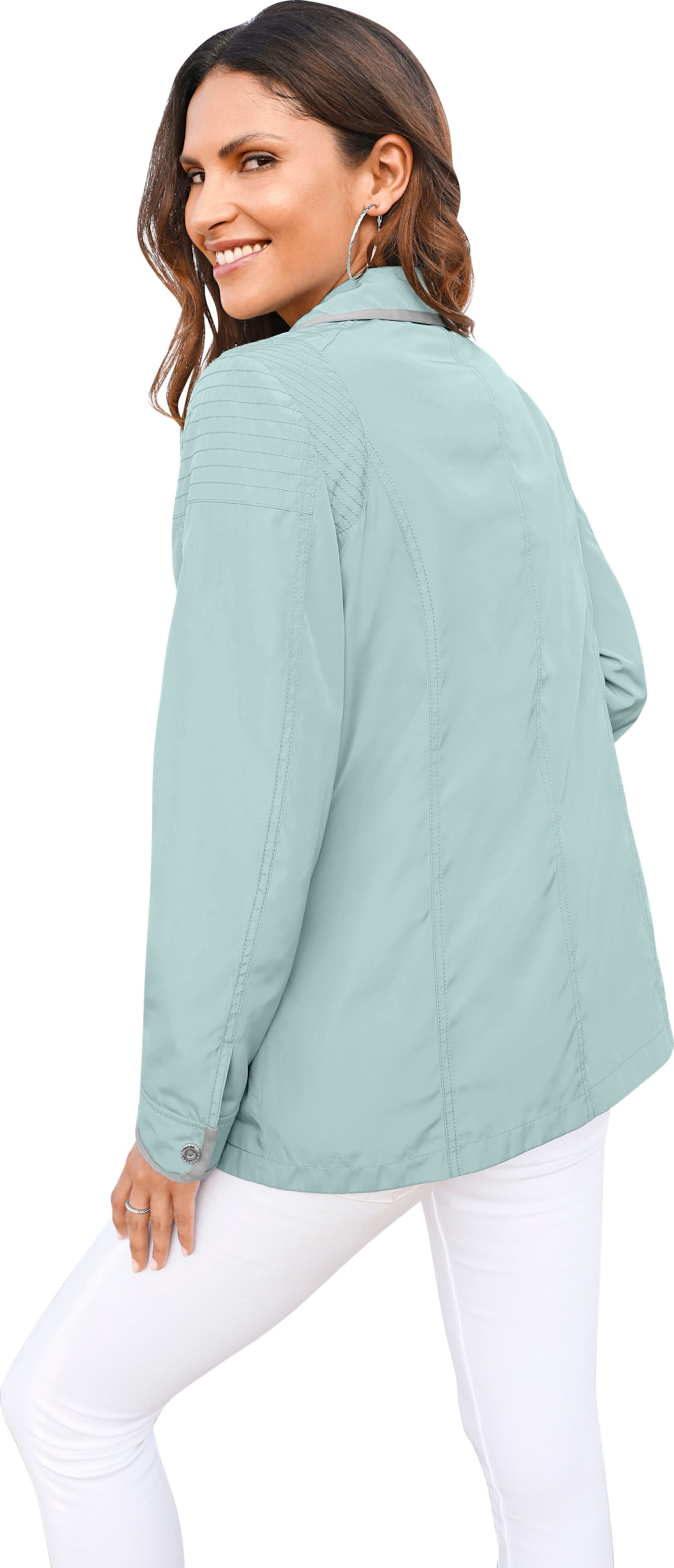 Inspirationen Damen Grün Parka Gr. 18, (Jadegrün), 100% Polyester, Unifarben, Jacken Parka - Bild 3
