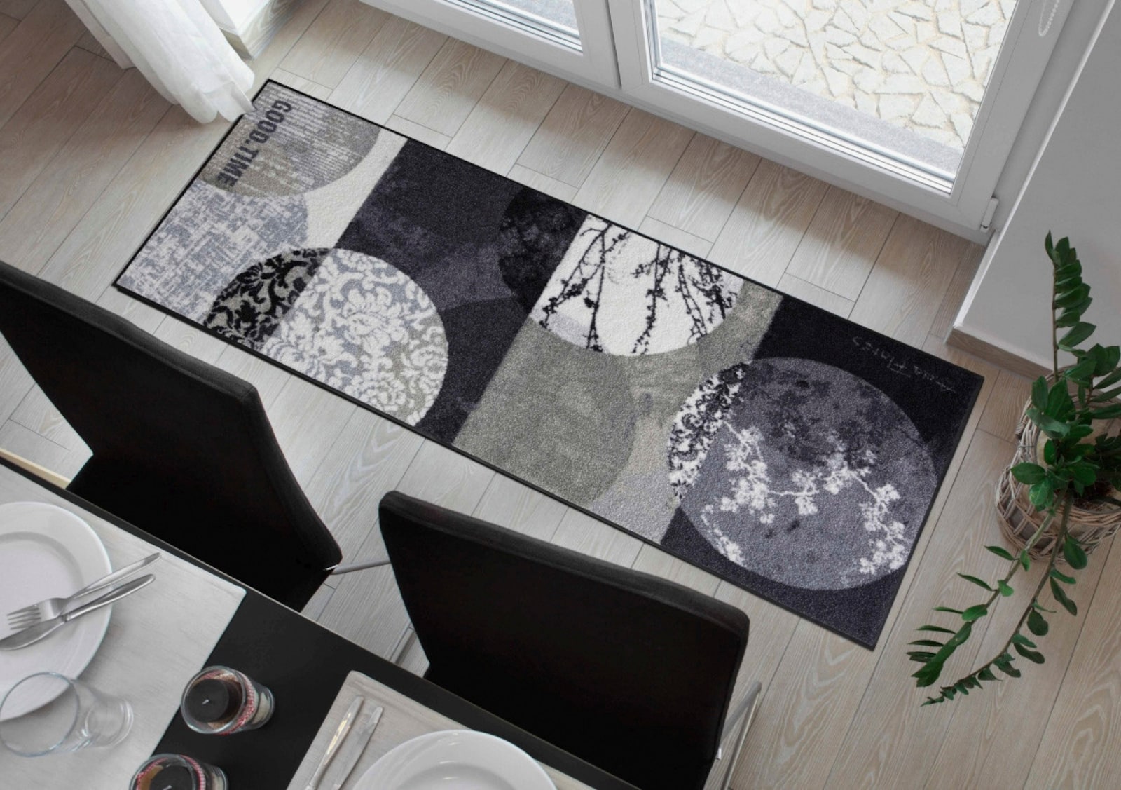 Salonloewe Fußmatte - anthrazit-ecru