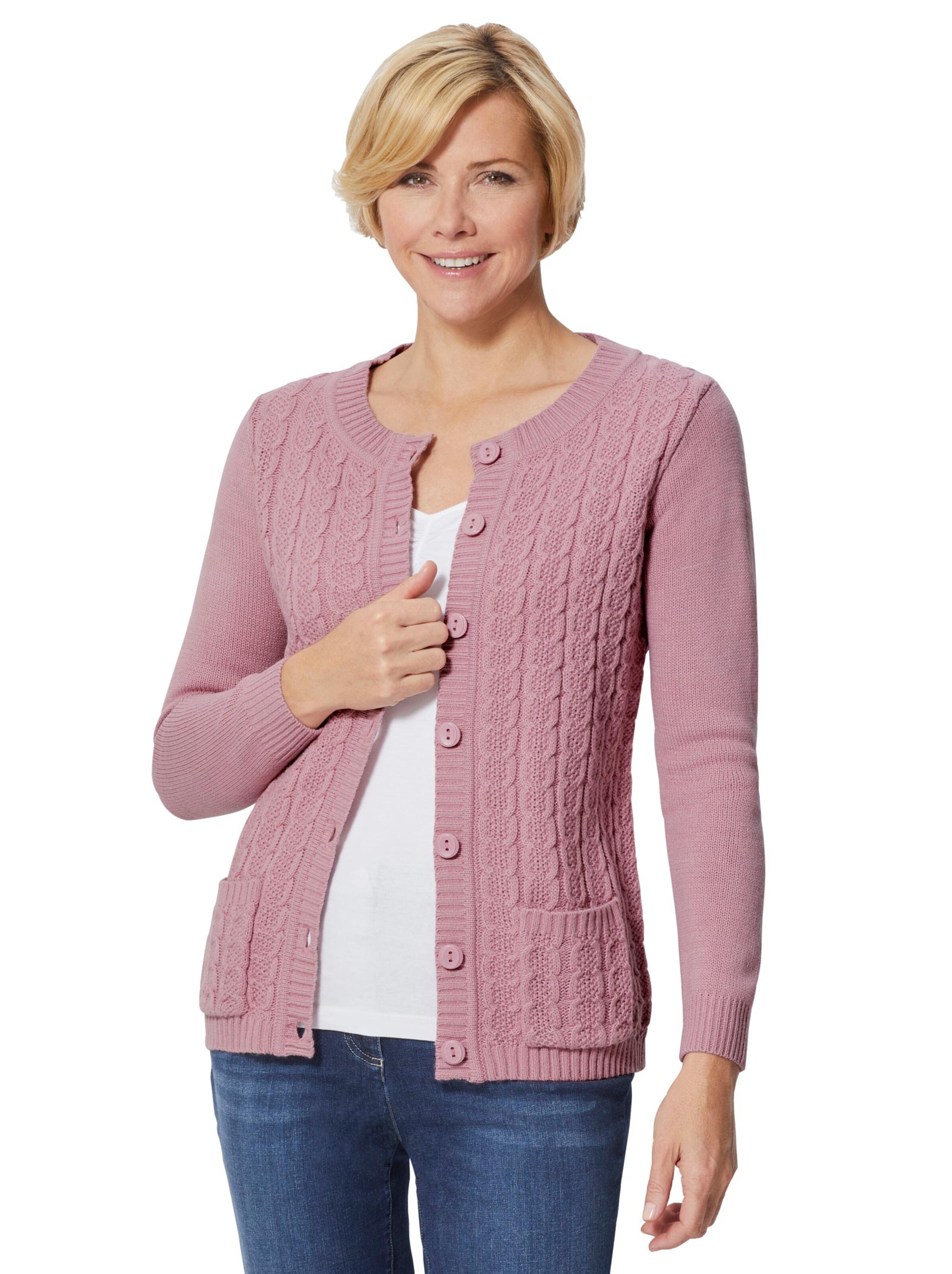 Strickjacke - altrosé