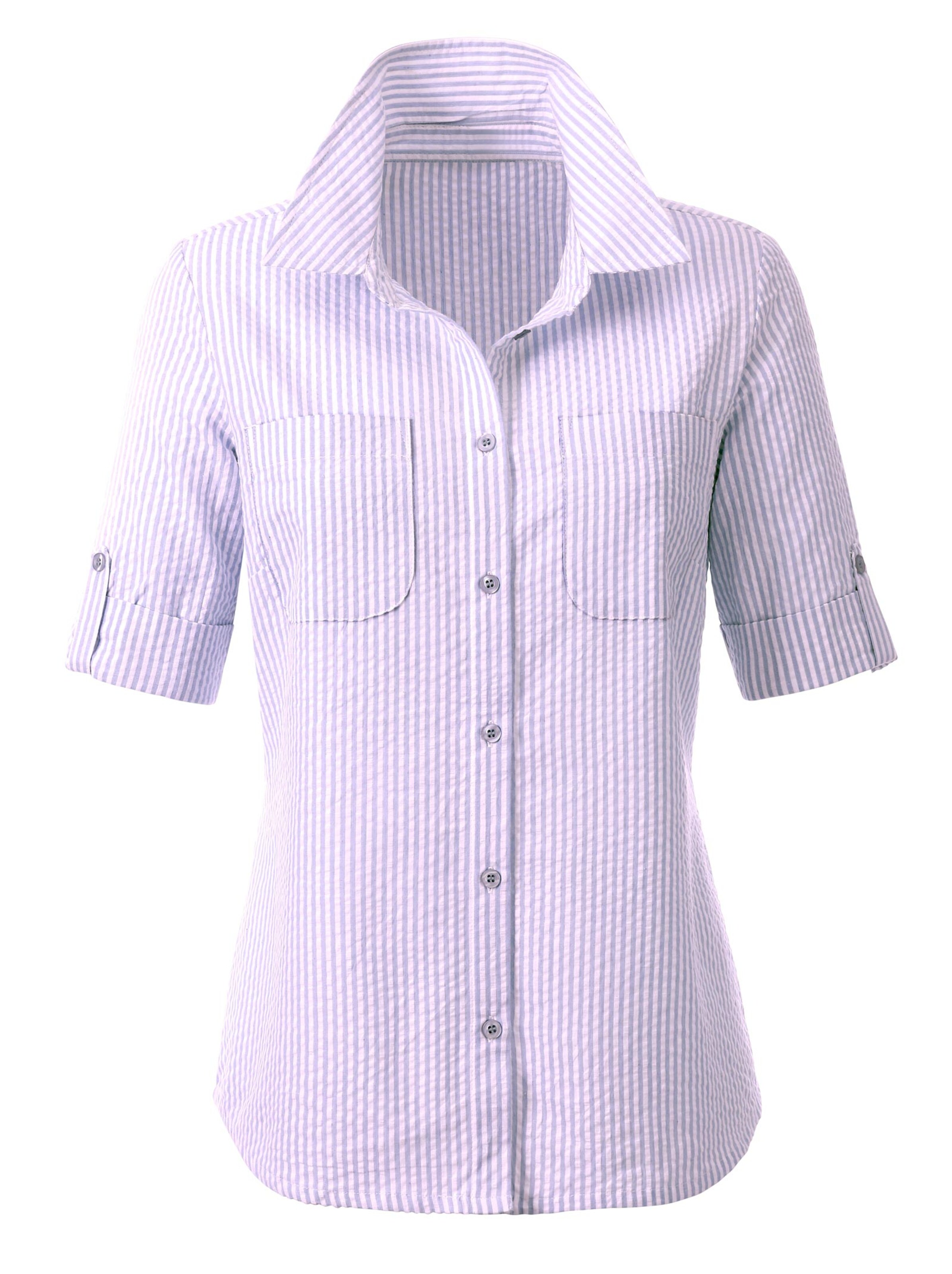 Collection L Bluse - flieder-gestreift