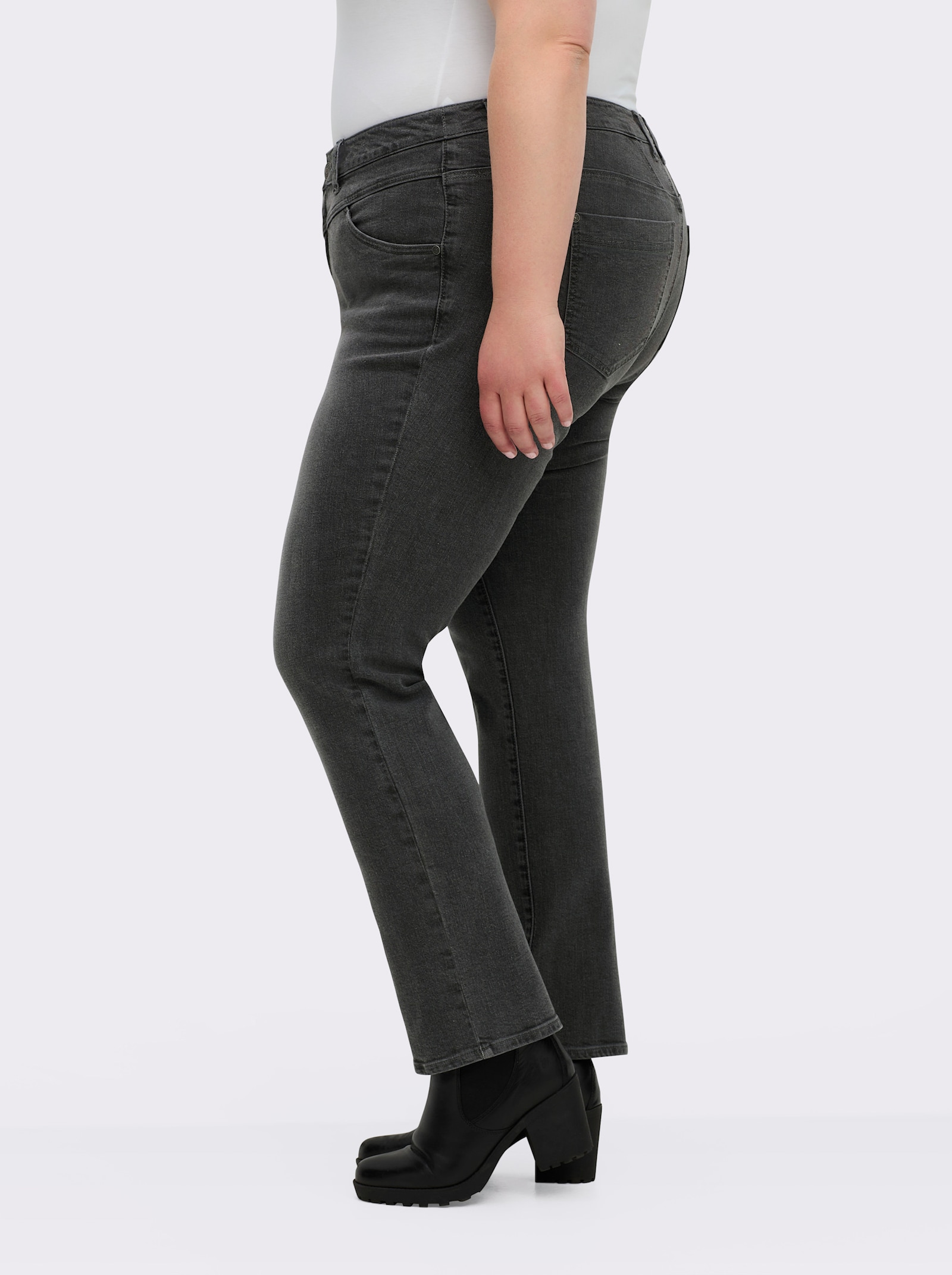 sheego Jeans in  5-Pocket-Form - anthrazit-grey-denim