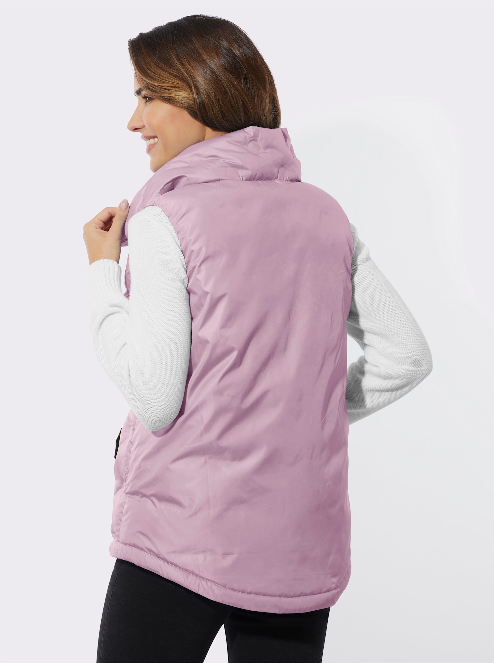 Weste mit Prägung - mauve