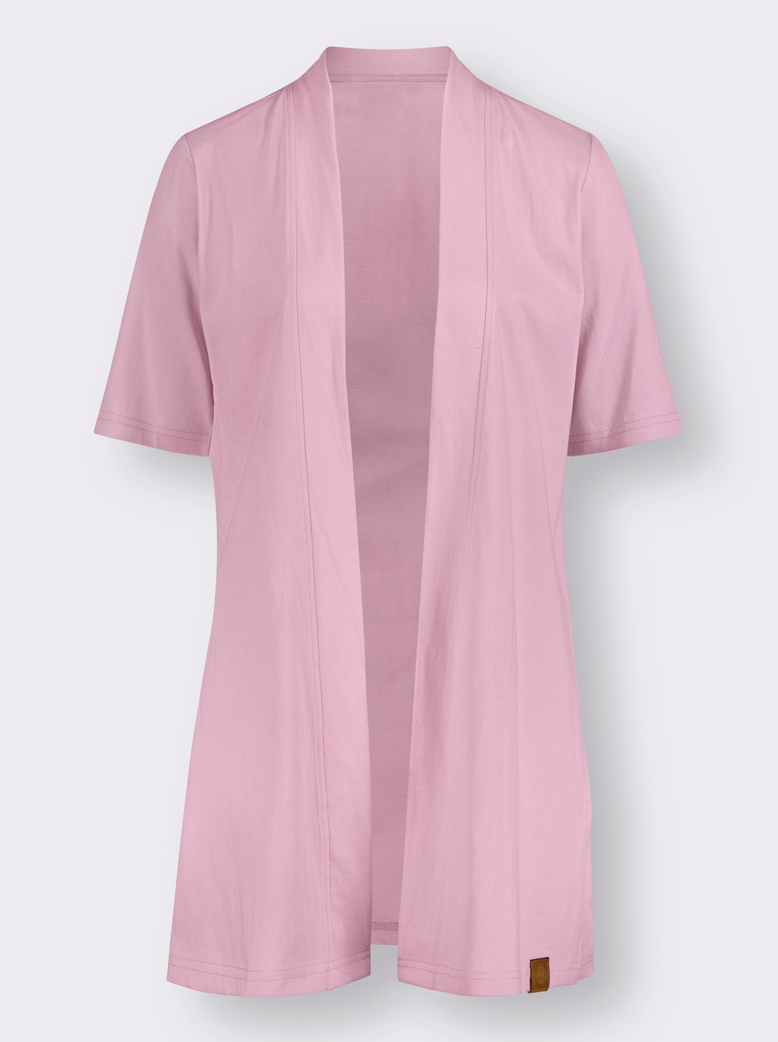 Shirtjacke mit Seitenschlitzen - rosé