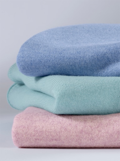 Feinstrickpullover - aqua-meliert