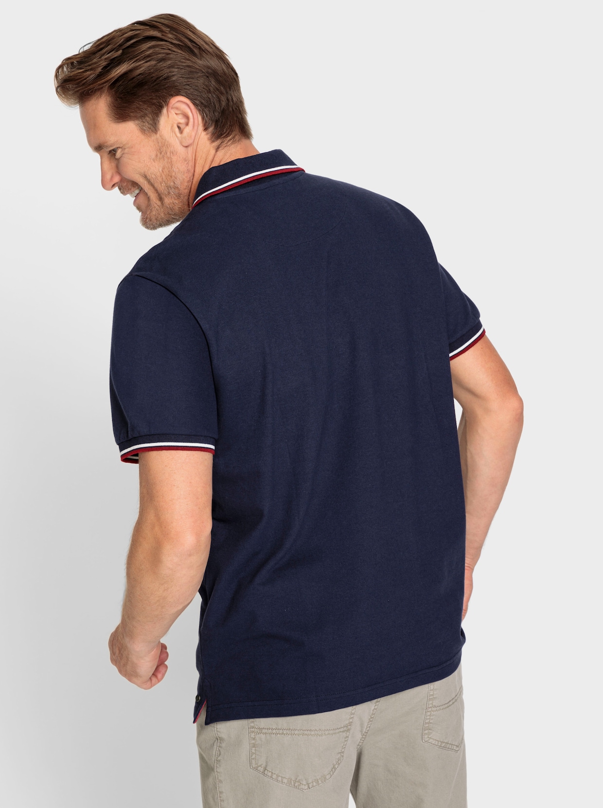 Marco Donati Poloshirt met korte mouwen - marine