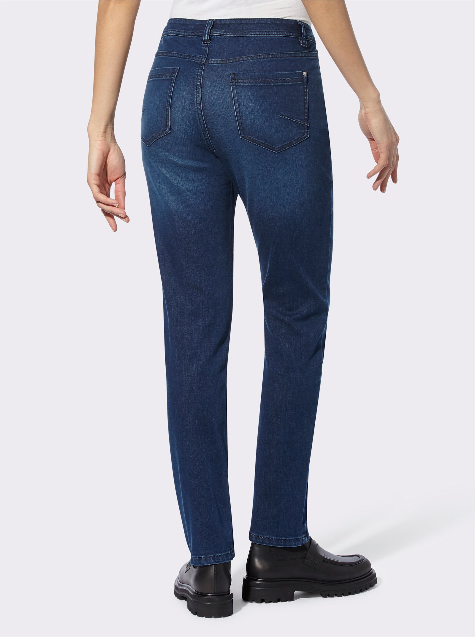 heine 5-Pocket-Jeans mit Zier-Reißverschluss - dark blue