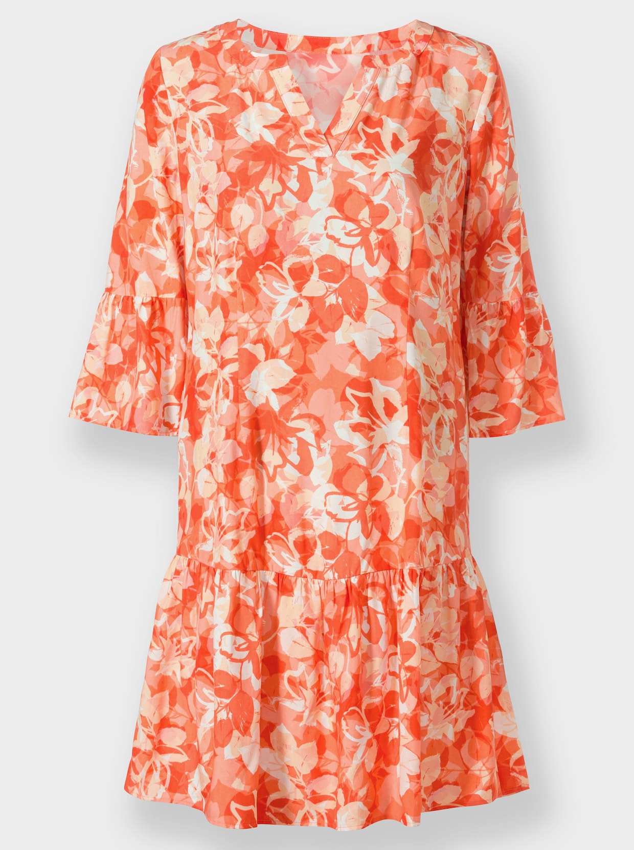 heine Robe imprimée - orange-écru imprimé