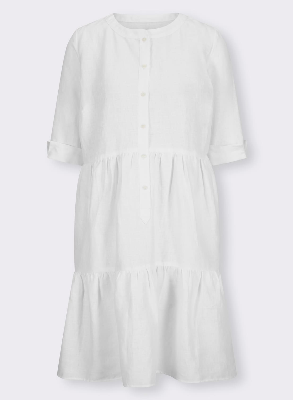 heine Leinen-Kleid - weiß
