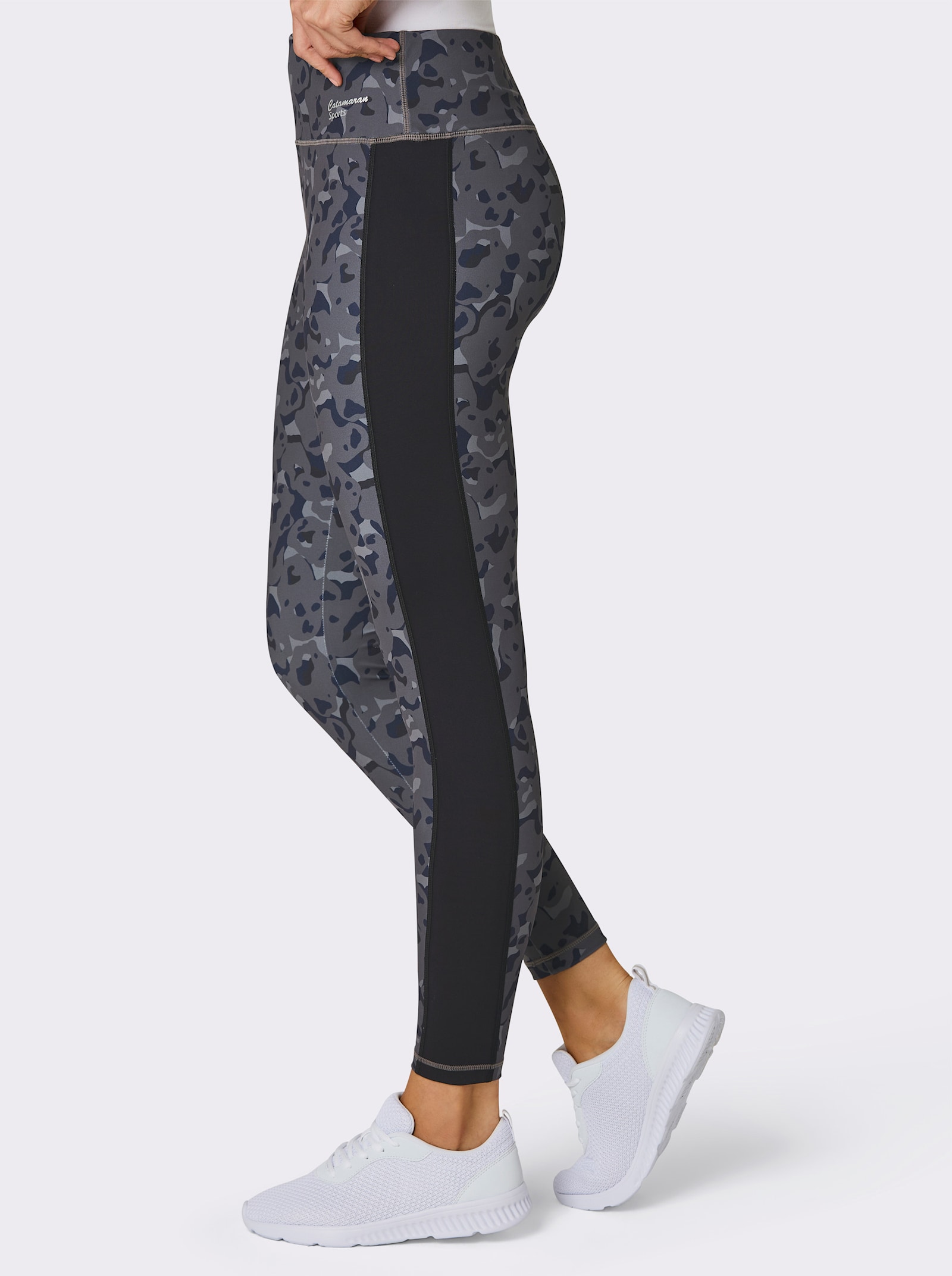 Catamaran Sports Yogaleggings mit breitem Bund - anthrazit-gemustert