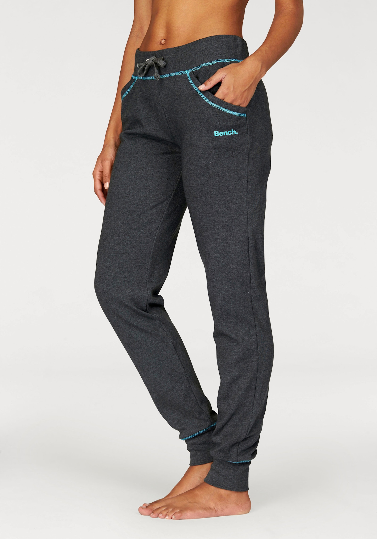 Bench. Loungewear Relaxhose - anthrazit-petrol